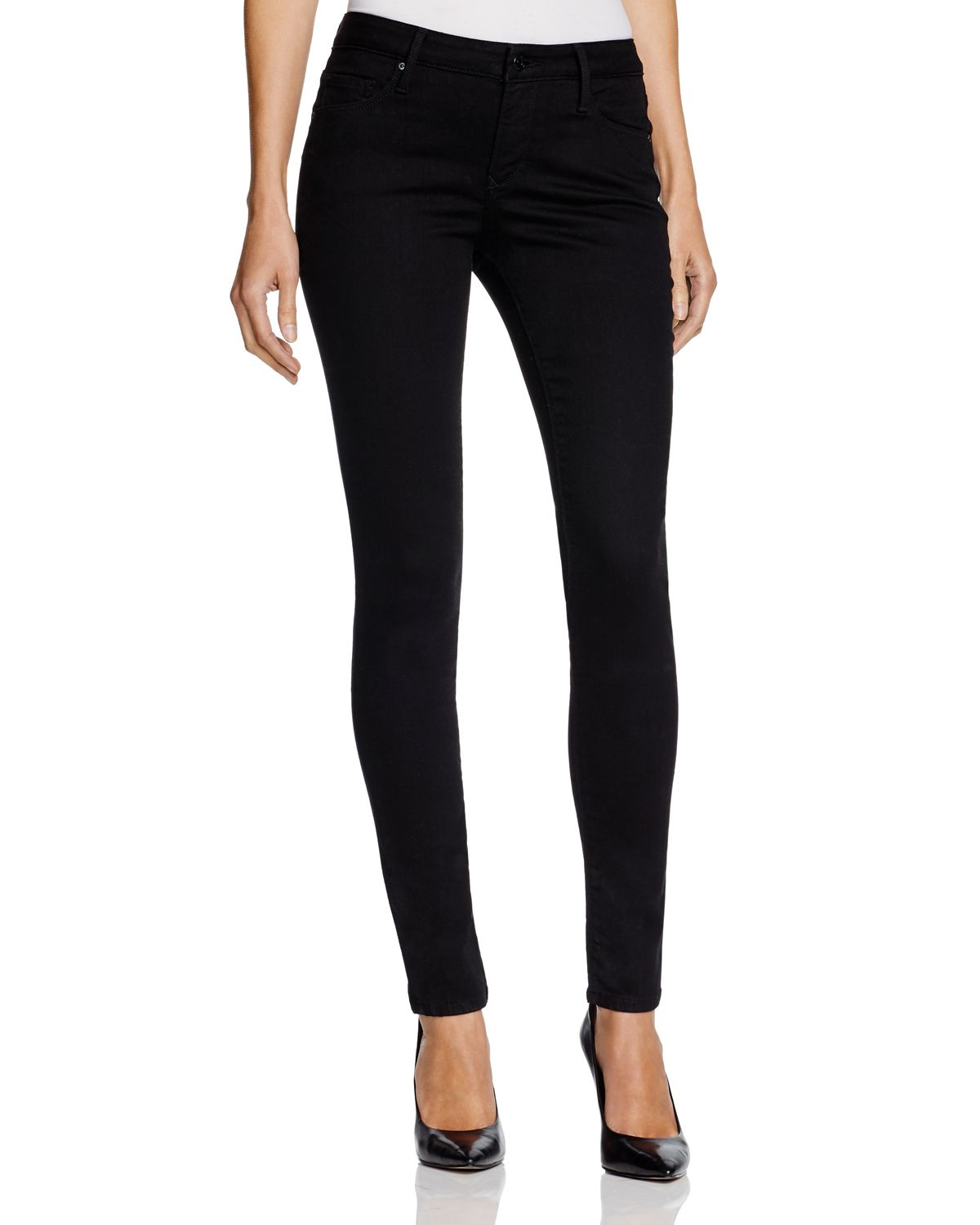 Black orchid Jude Mid Rise Super Skinny Basic Jeans In Stay Black ...