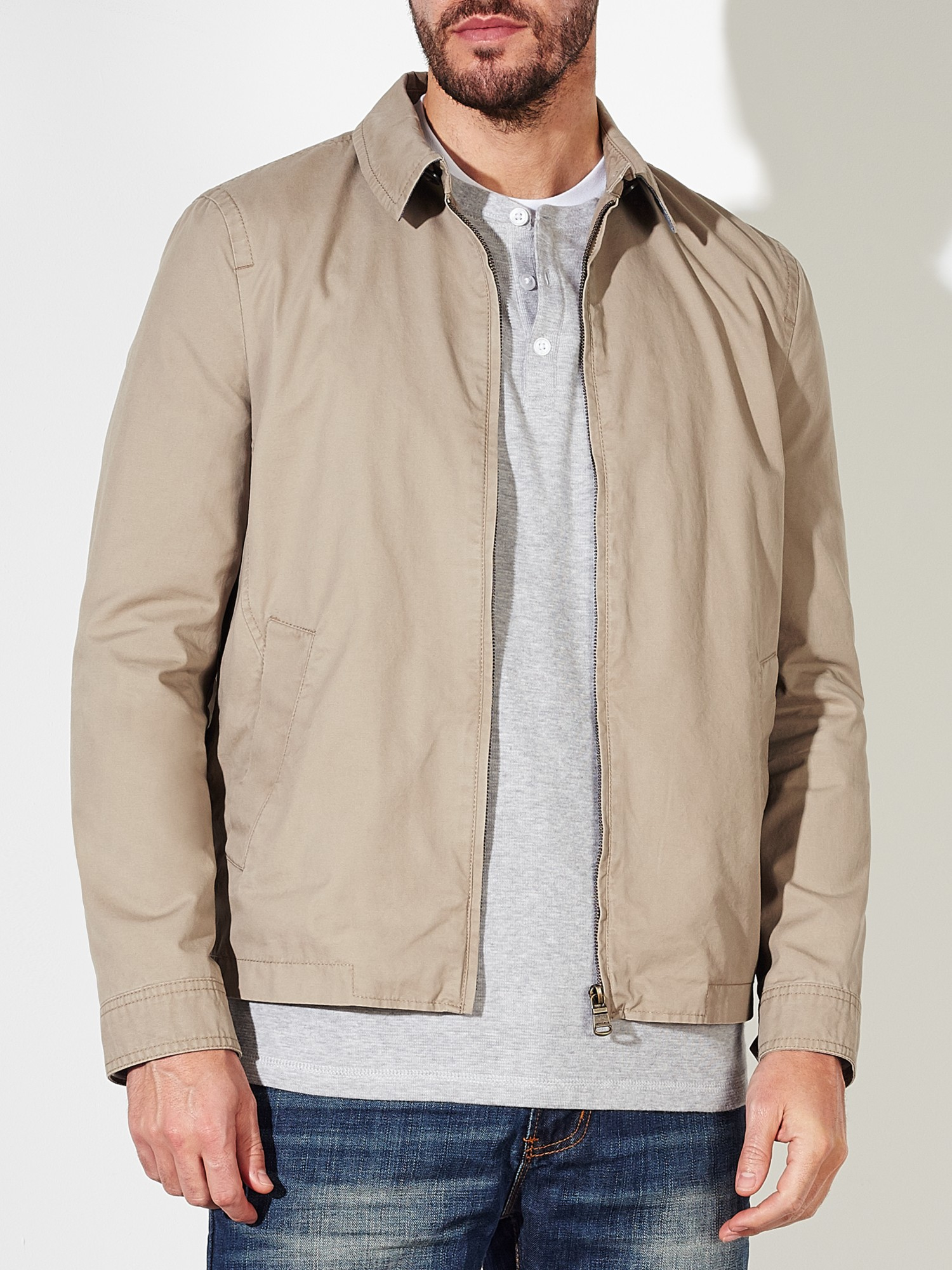 Download John Lewis Cotton Harrington Jacket in Navy (Natural) for ...