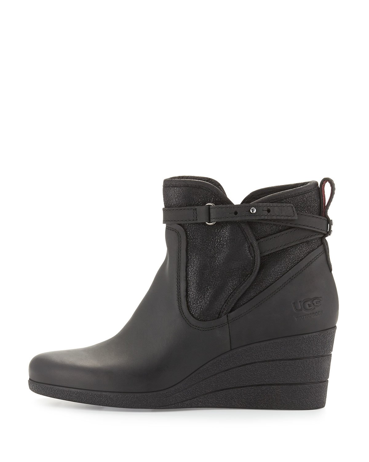 ugg black wedge bootie