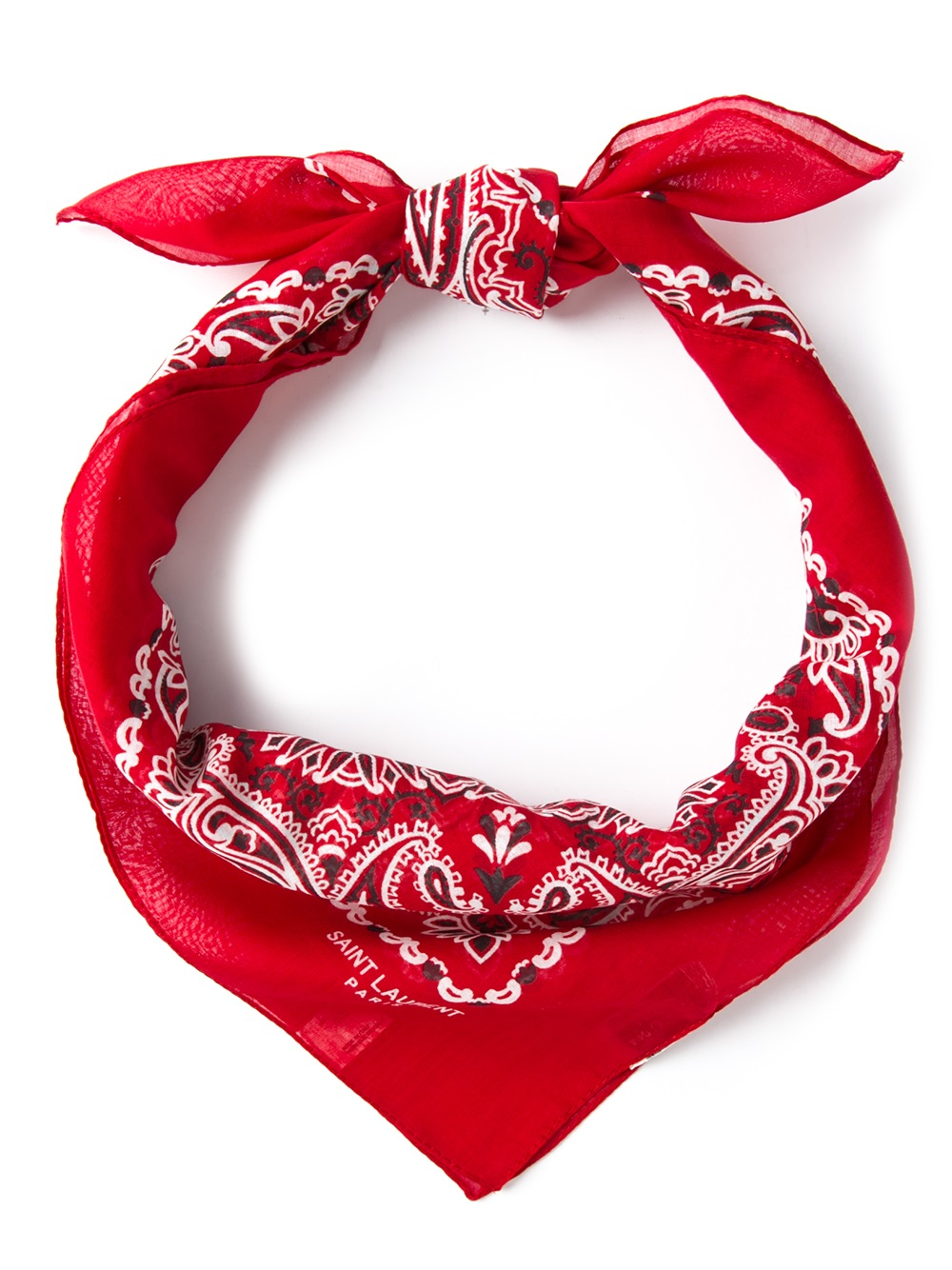 Lyst - Saint Laurent Paisley Print Scarf in Red