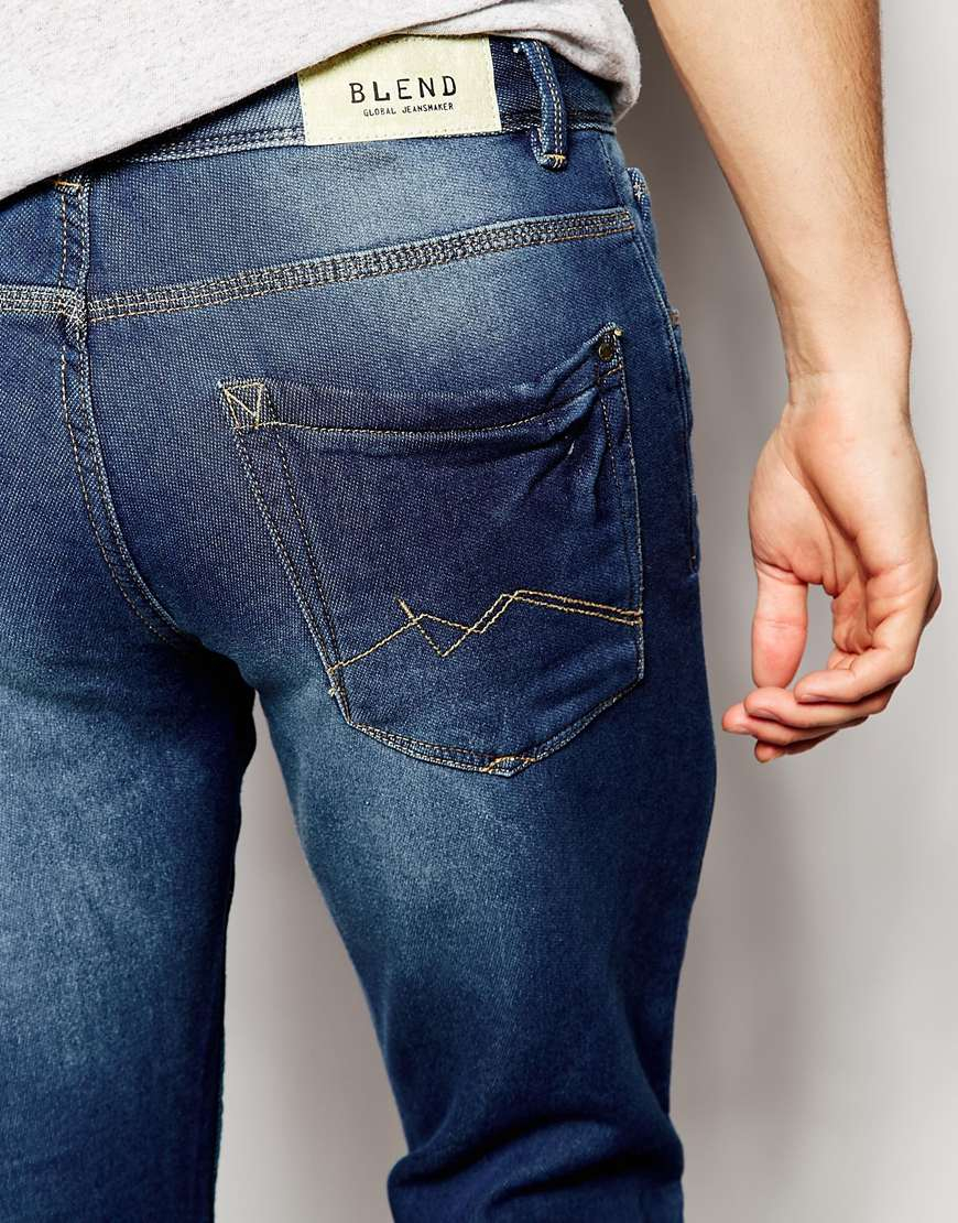 Lyst - Blend Jeans Twister Slim Fit Sweat Denim Mid Wash in Blue for Men