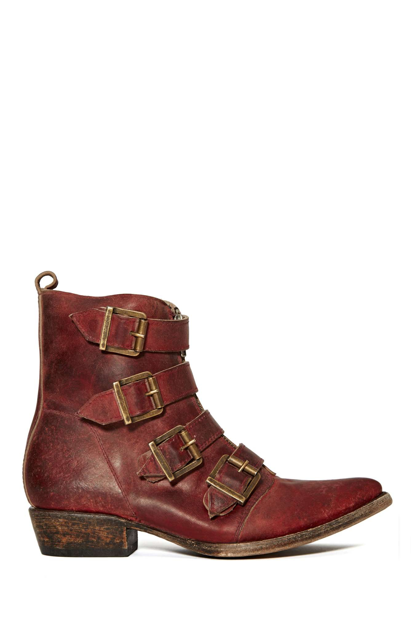 Lyst - Nasty gal Freebird By Steven Skelter Boot in Red