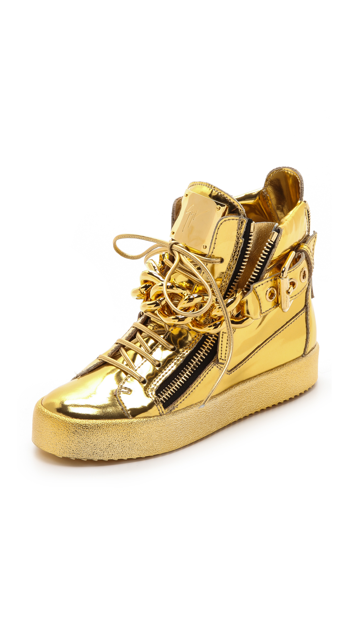 Giuseppe zanotti London Zip Sneakers - Oro in Gold (Oro) | Lyst