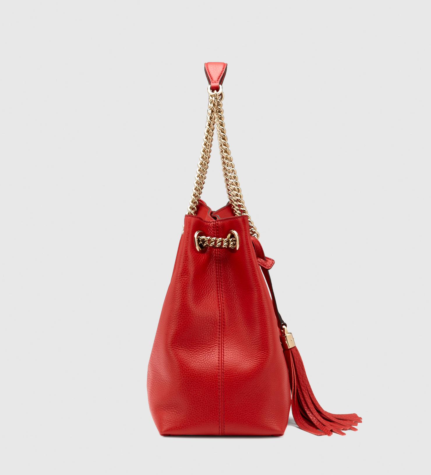 gucci large red soho shoulder bag