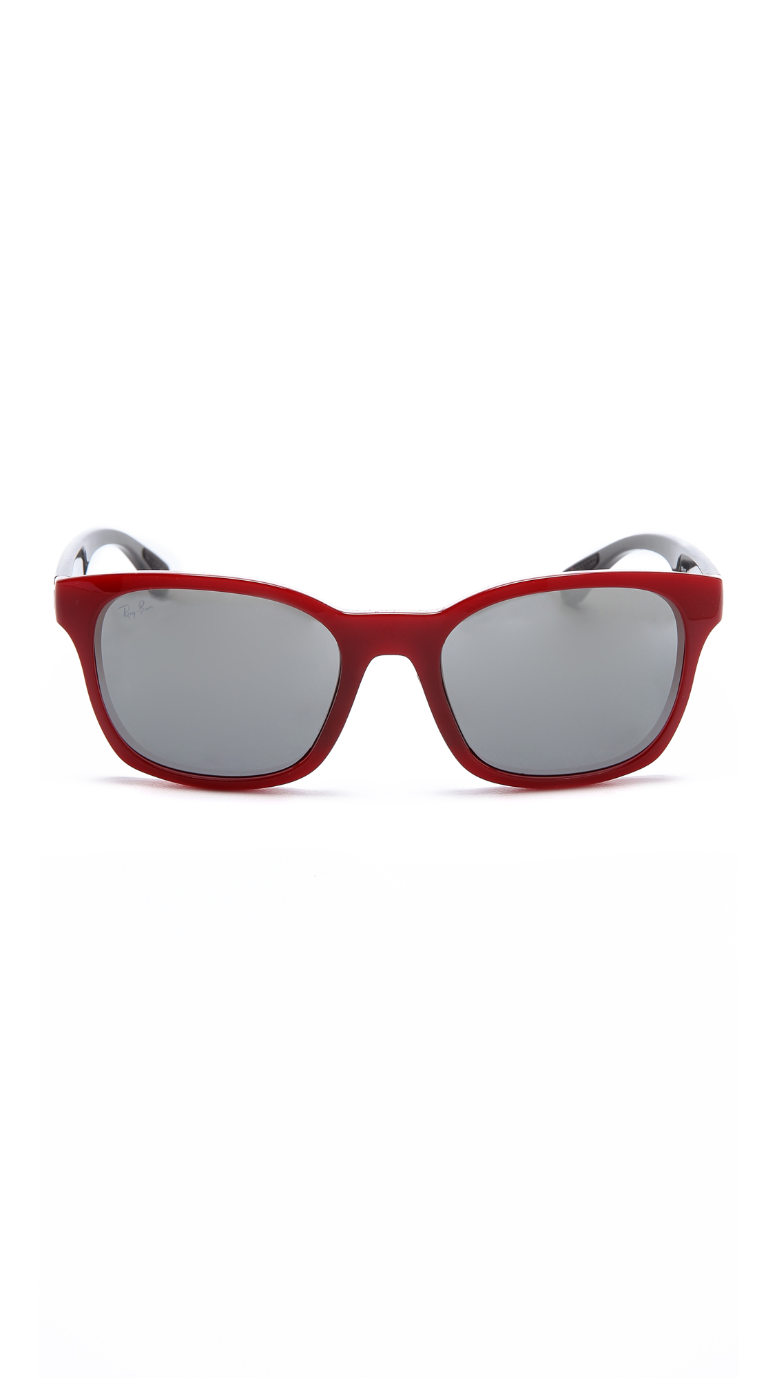 Ray-Ban Oversized Square Sunglasses in Red - Lyst