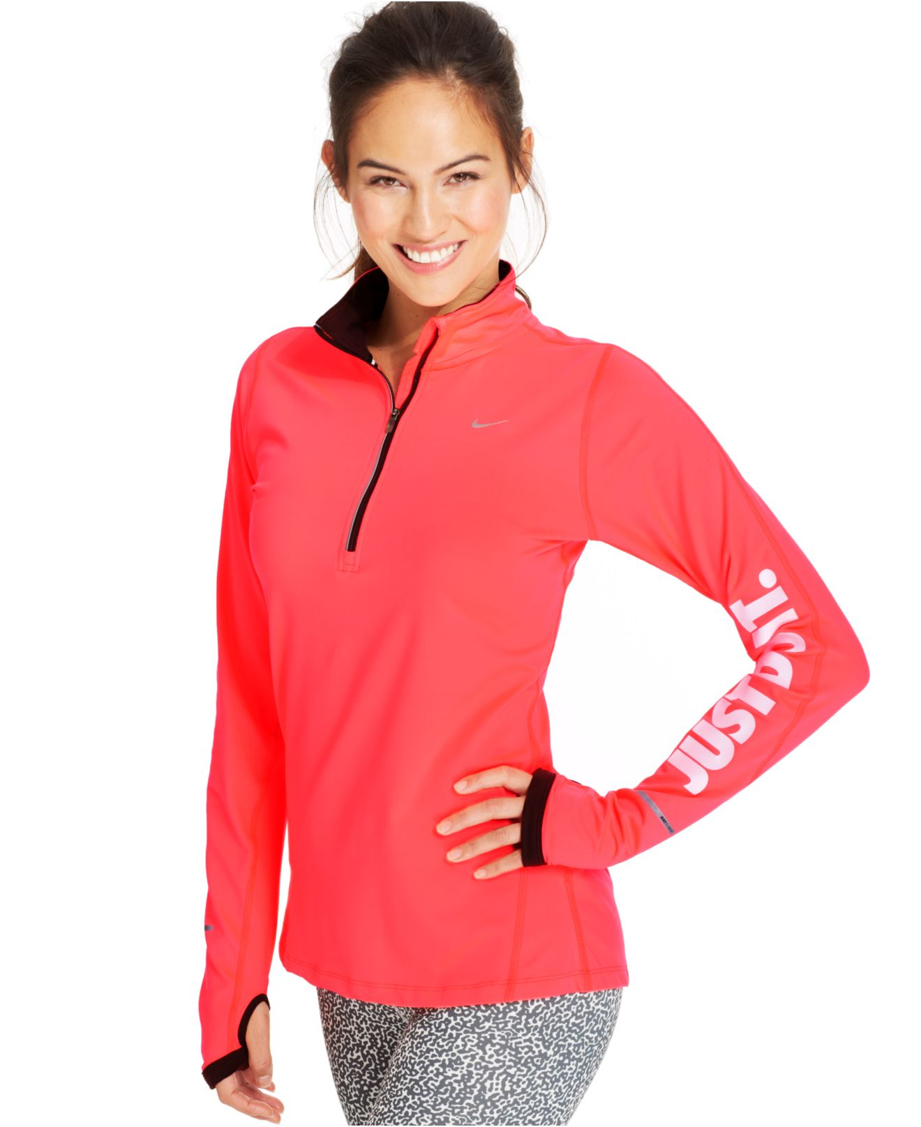 Lyst - Nike Just Do It Element Dri-Fit Half-Zip Pullover in Red