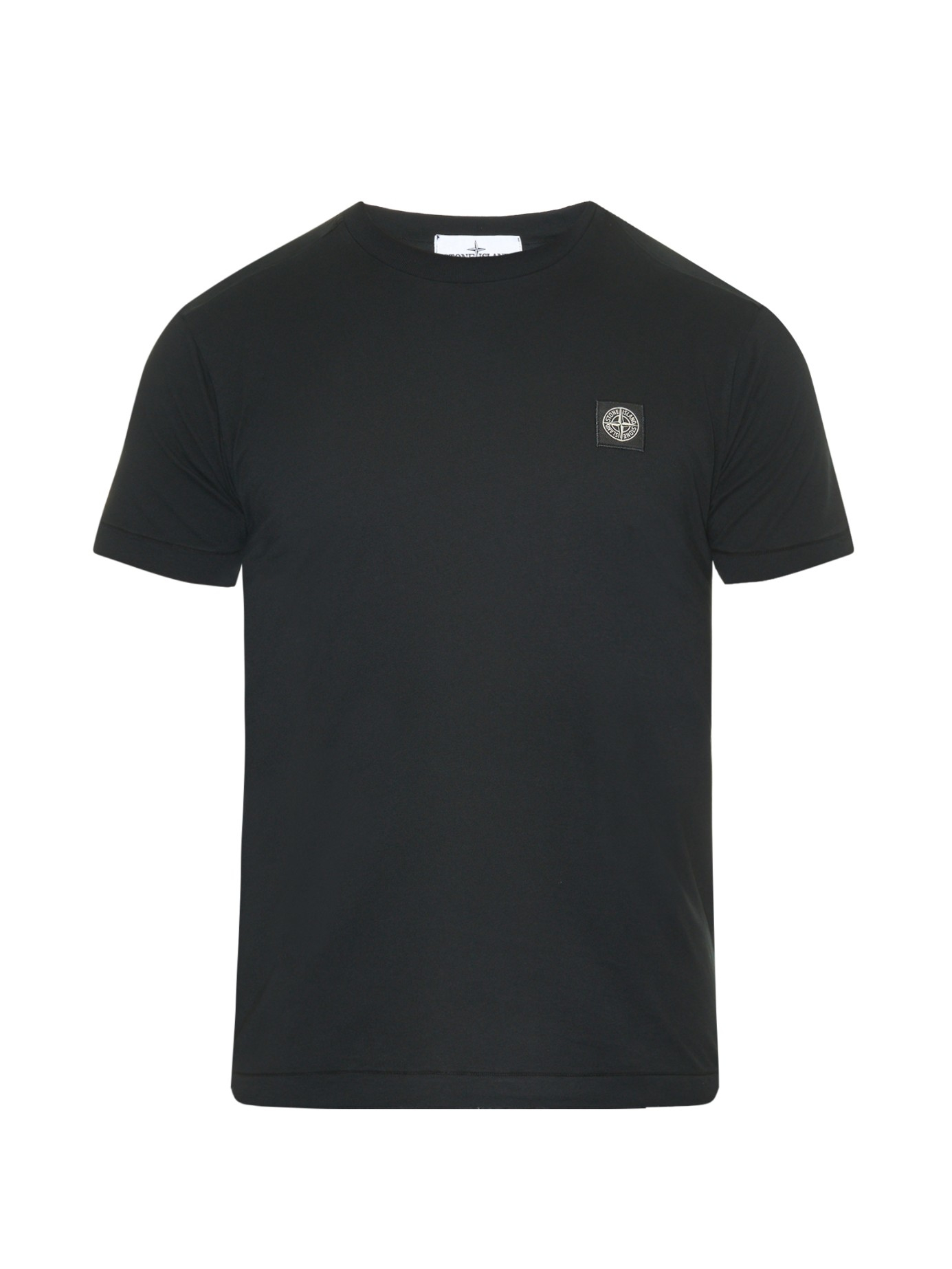 Lyst - Stone island Logo-Patch Jersey T-Shirt in Black for Men