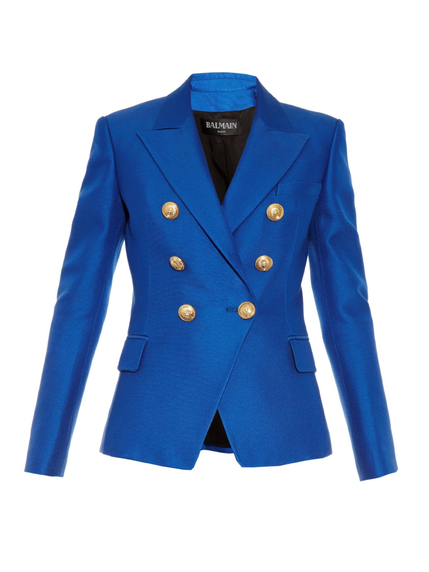 Lyst - Balmain Double-Breasted Blazer in Blue