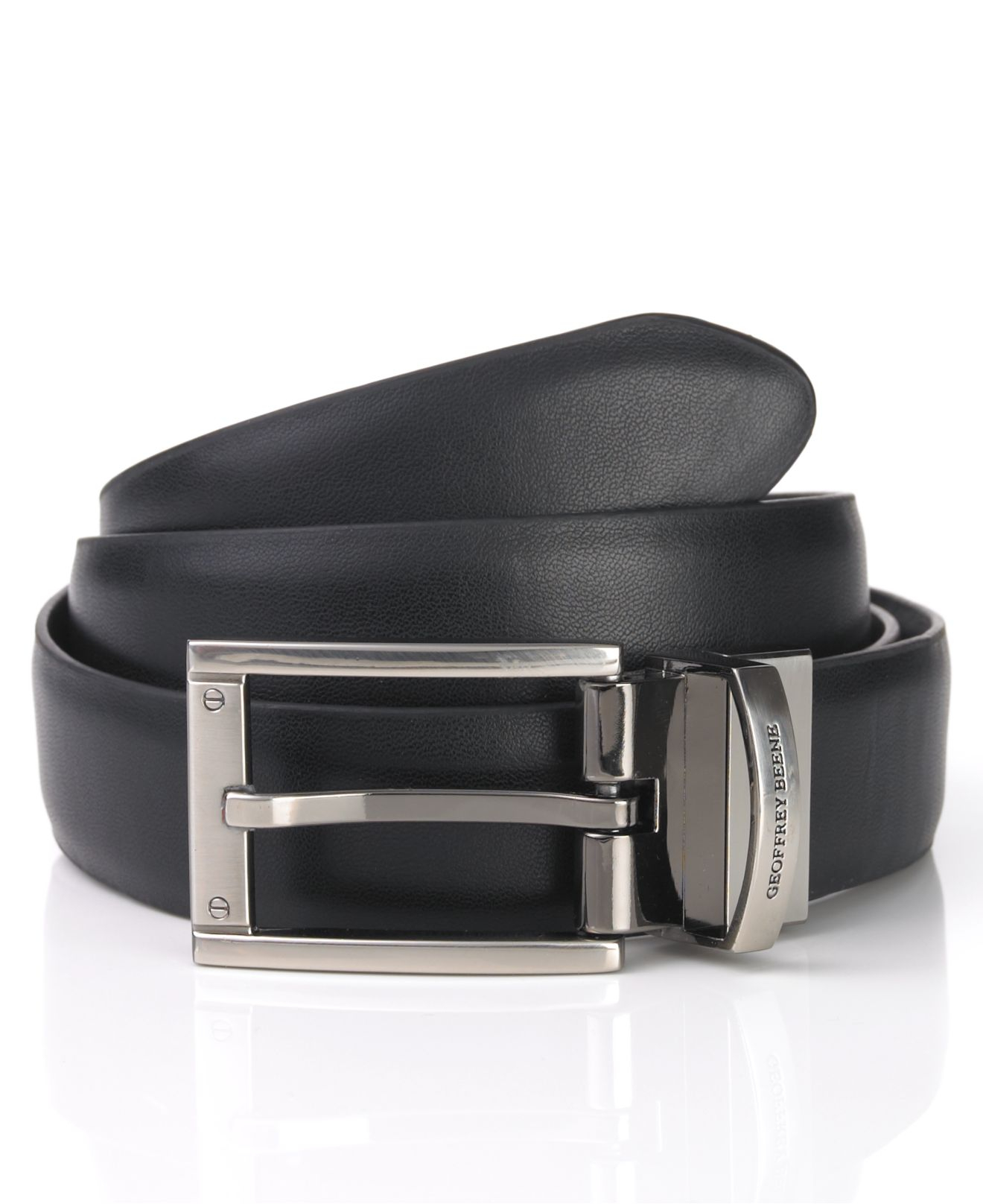 Lyst - Geoffrey Beene Reversible Leather Dress Belt in Black for Men