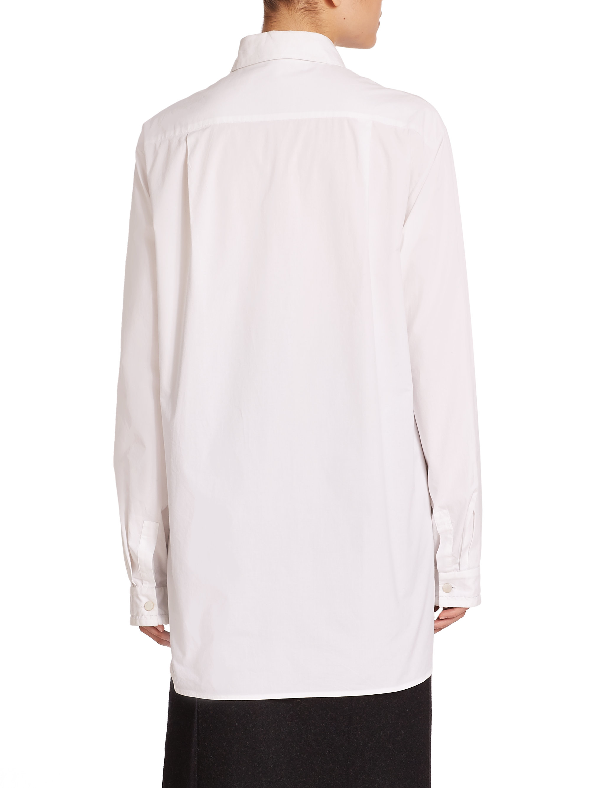 Lyst - The Row Chima Oversized Poplin Shirt in White