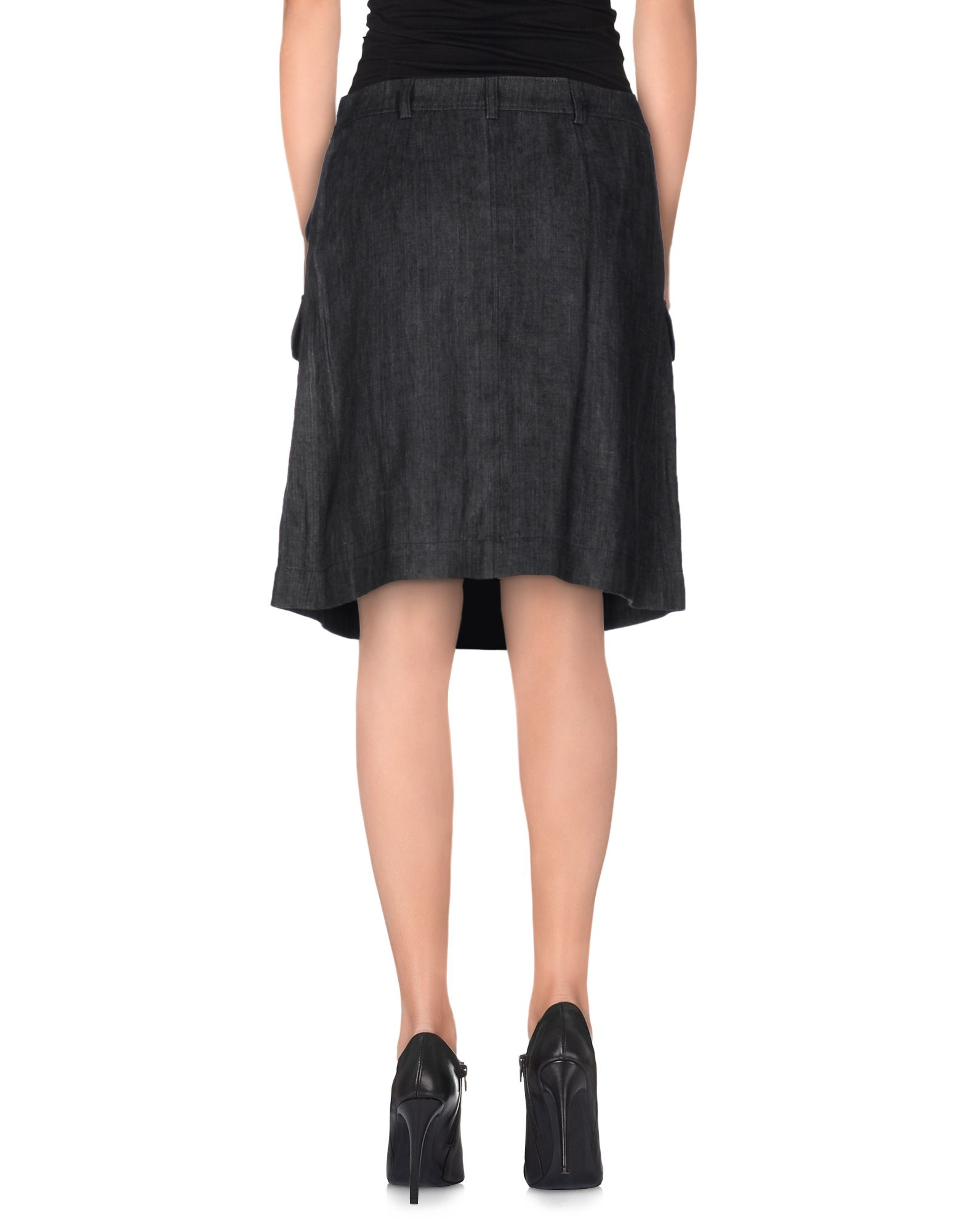 Lyst - Balenciaga Denim Skirt in Gray
