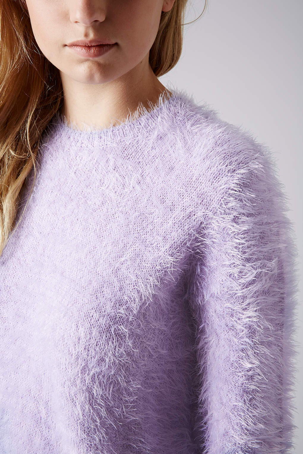 fluffy lilac jumper