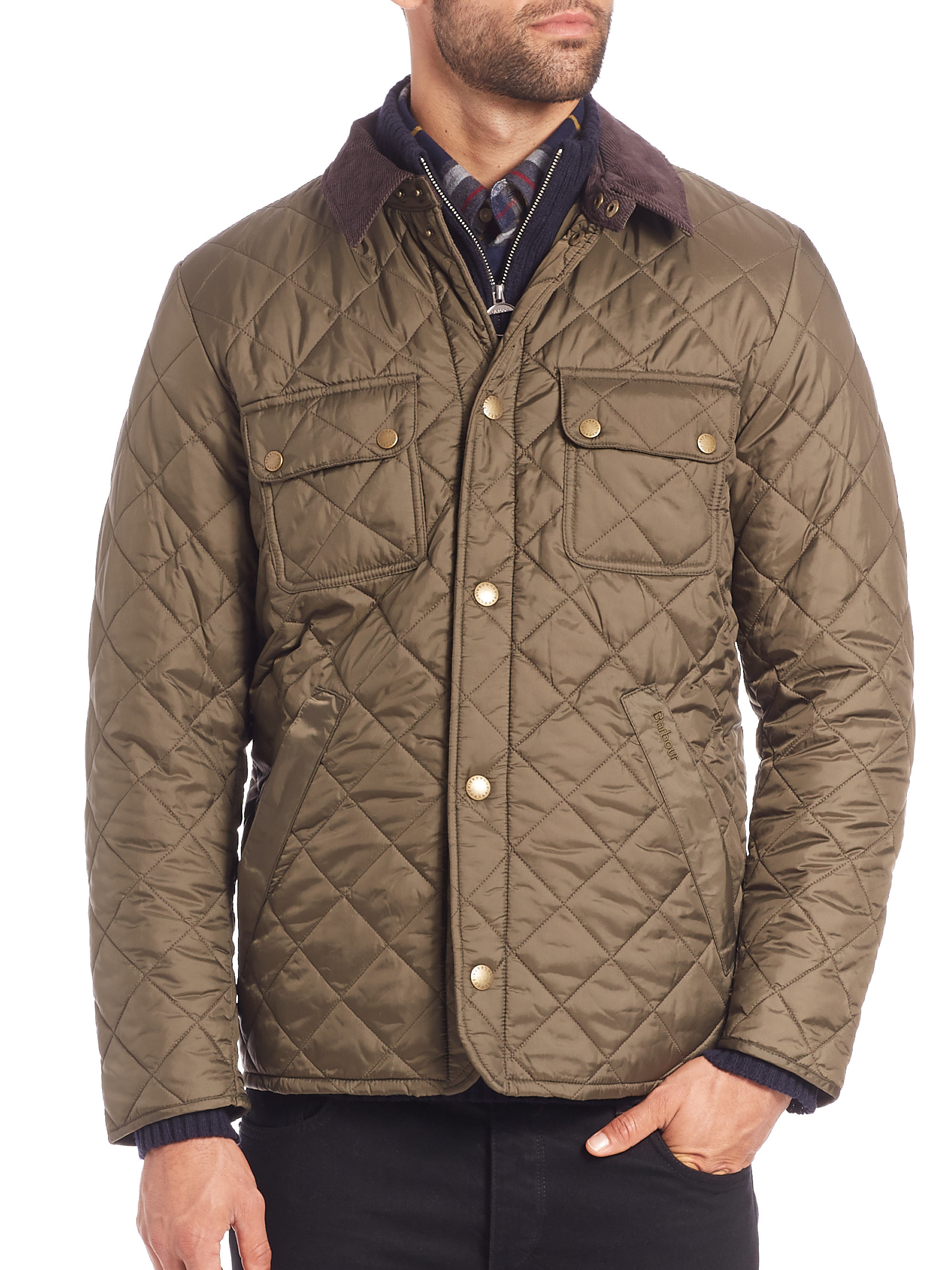 Barbour Tinford Quilted Jacket in Brown for Men | Lyst