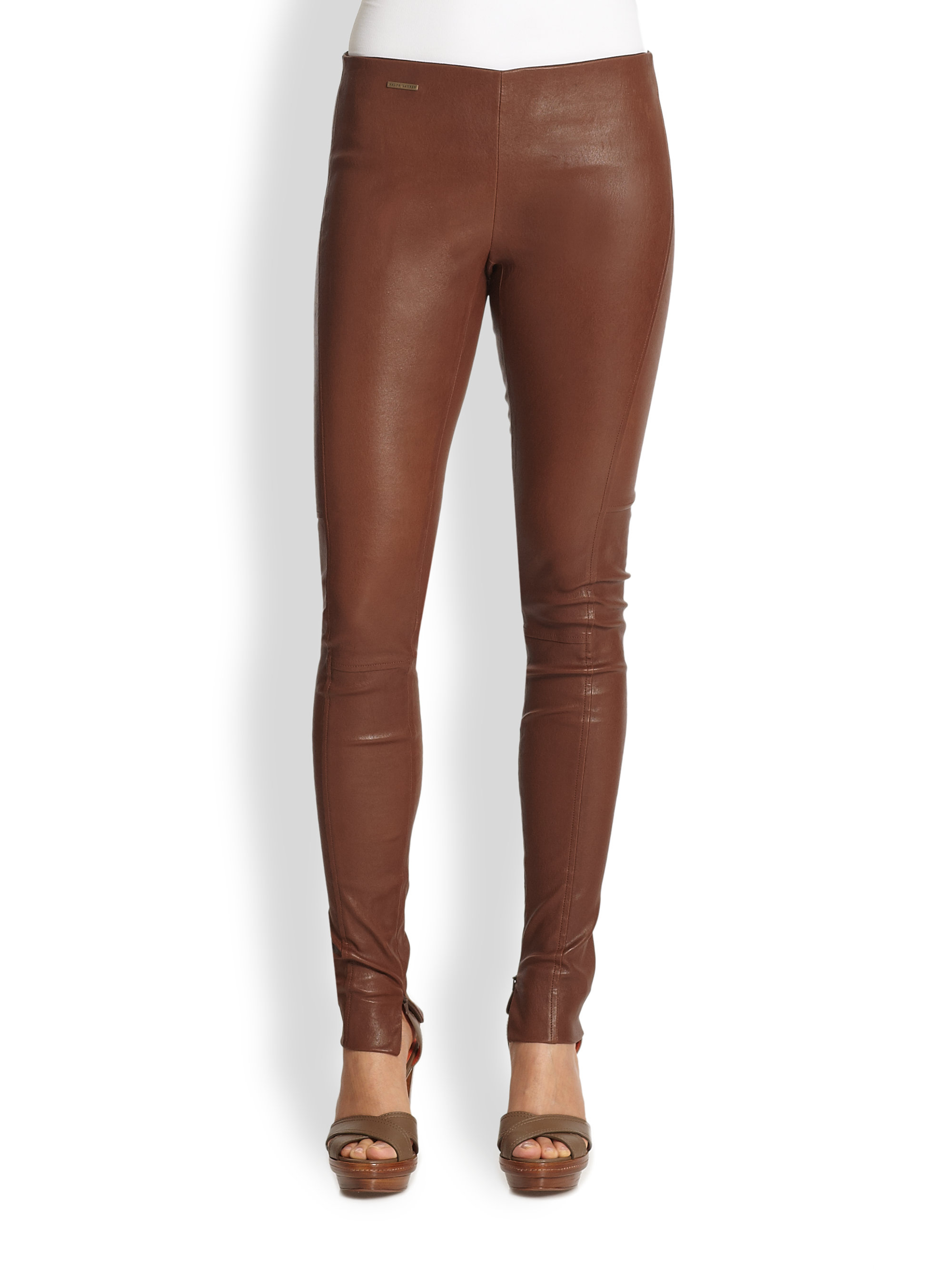 ABYOVRT Faux Leather Pants for Women High Waist Stretch PU Leather