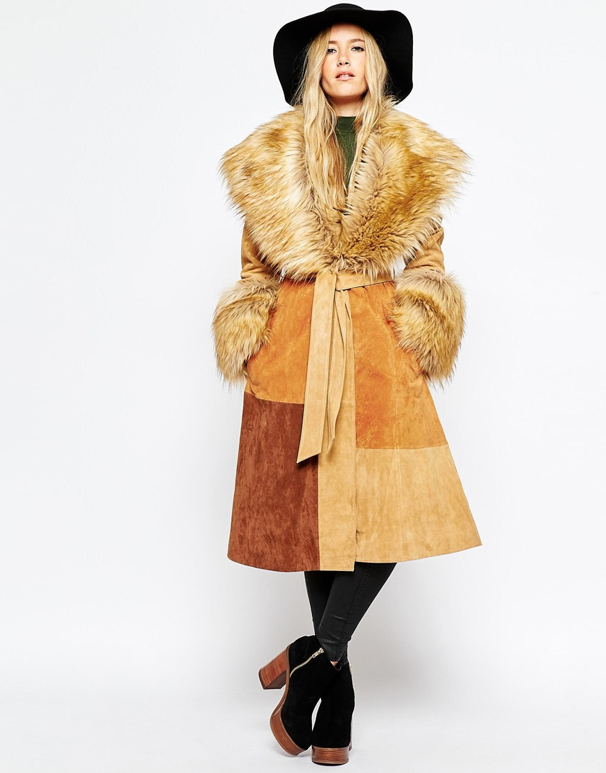 Suede Coat With Fur Trim Modern Fashion Jacket Photo Blog 1960s Suede And Fur Coat