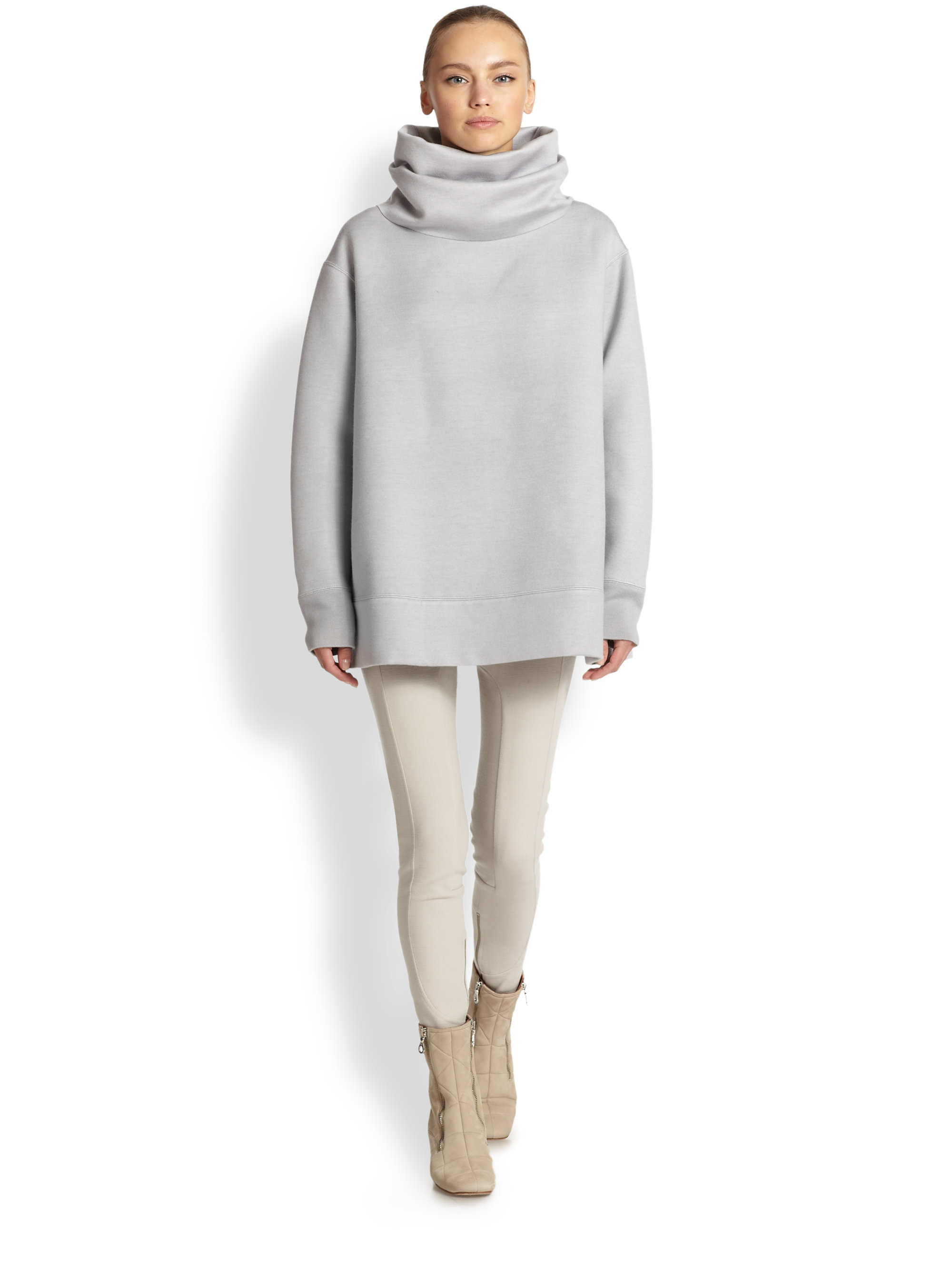 Lyst - Marc Jacobs Funnelneck Oversized Tunic in Gray