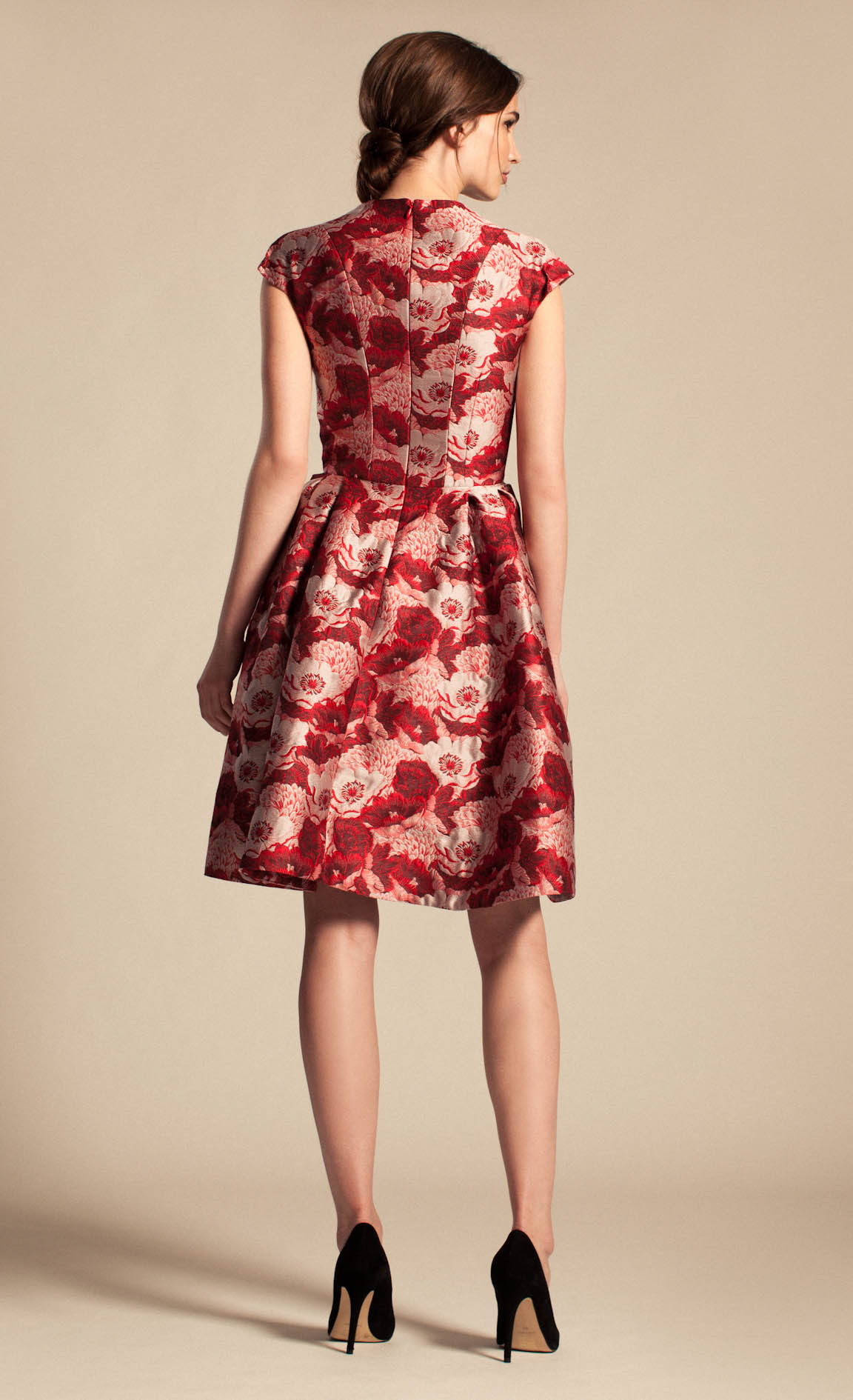 Lyst Temperley London Rosa Jacquard Structured Dress in Red