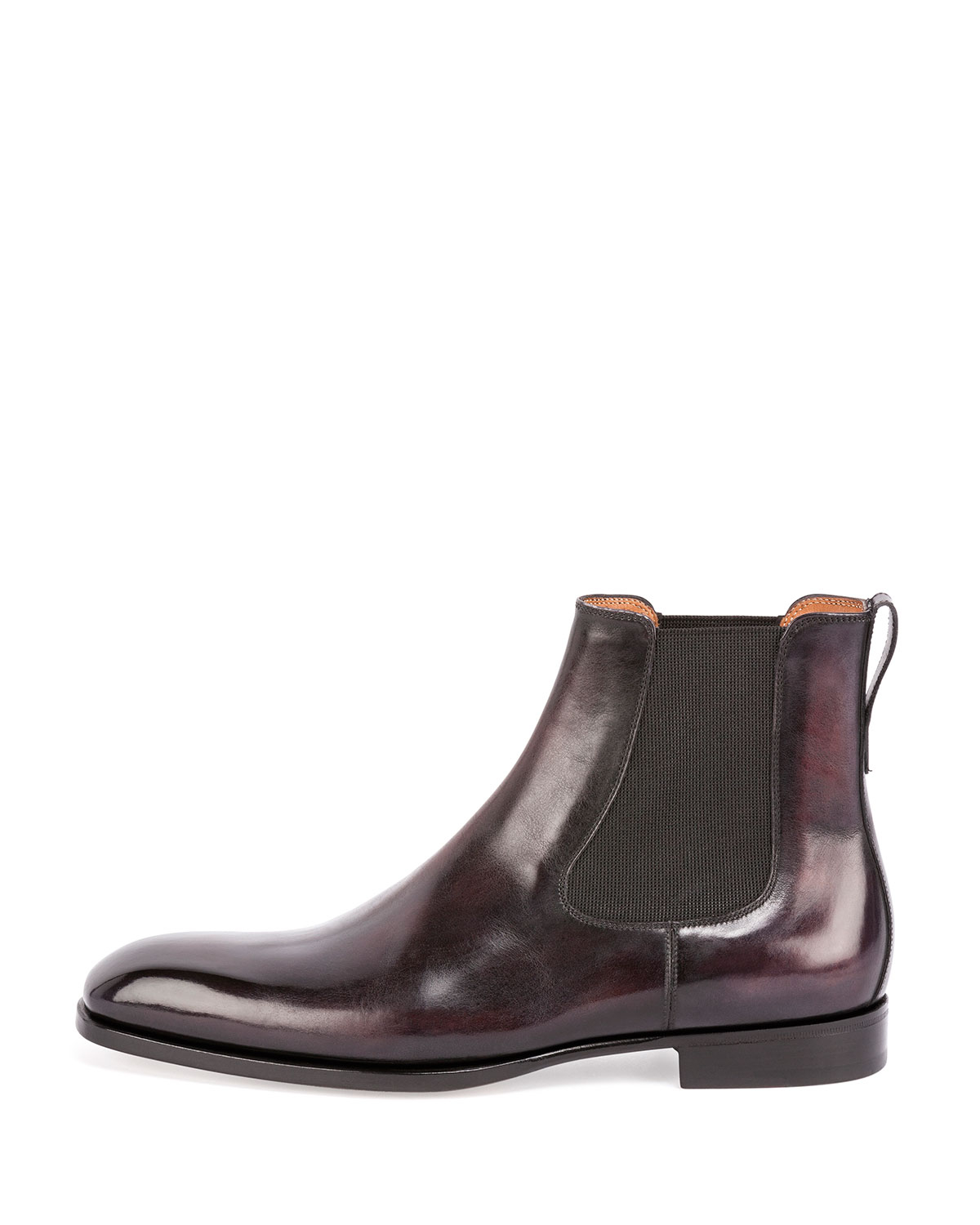 purple suede chelsea boots