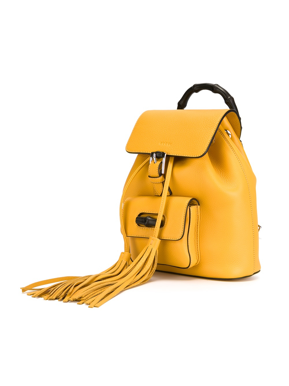 Gucci Bamboo Backpack in Yellow | Lyst