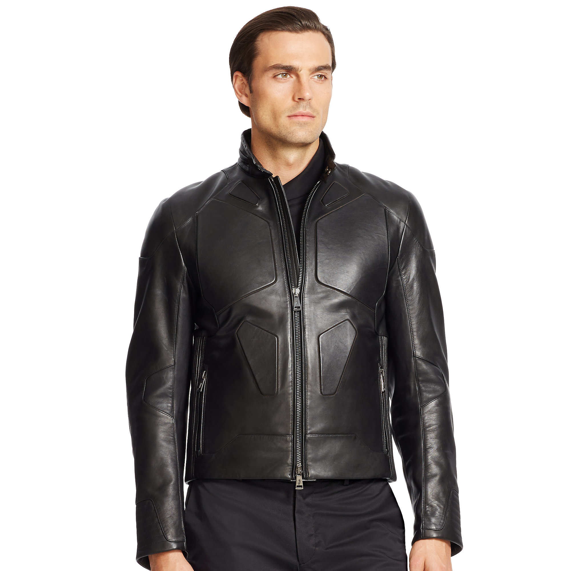 Ralph Lauren Black Label Mens Leather Jacket Cairoamani Com Lyst Ralph Lauren Black Label Zepto Lambskin Biker Jacket In