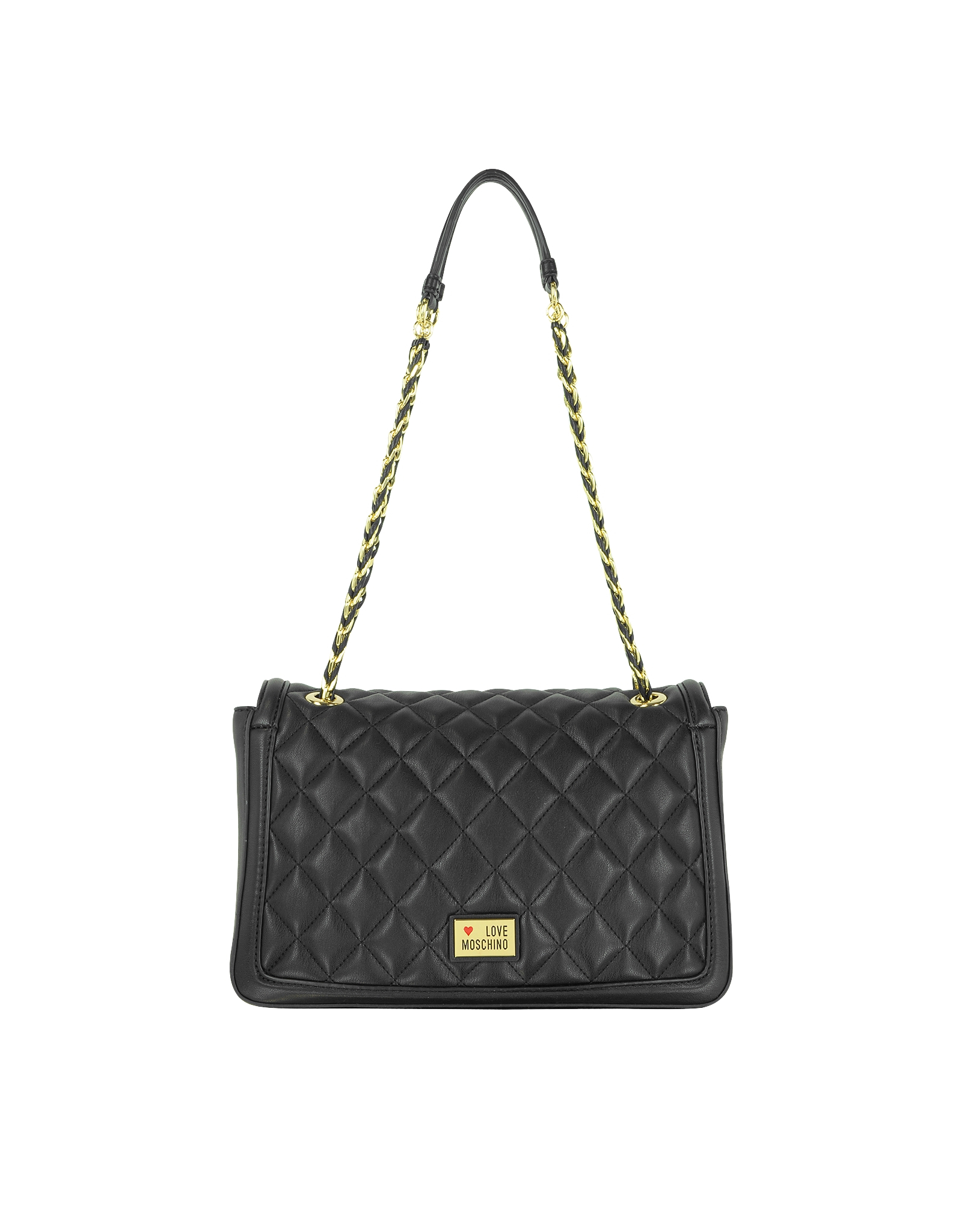 Moschino Love Quilted Eco Leather Shoulder Bag in Pink | Lyst