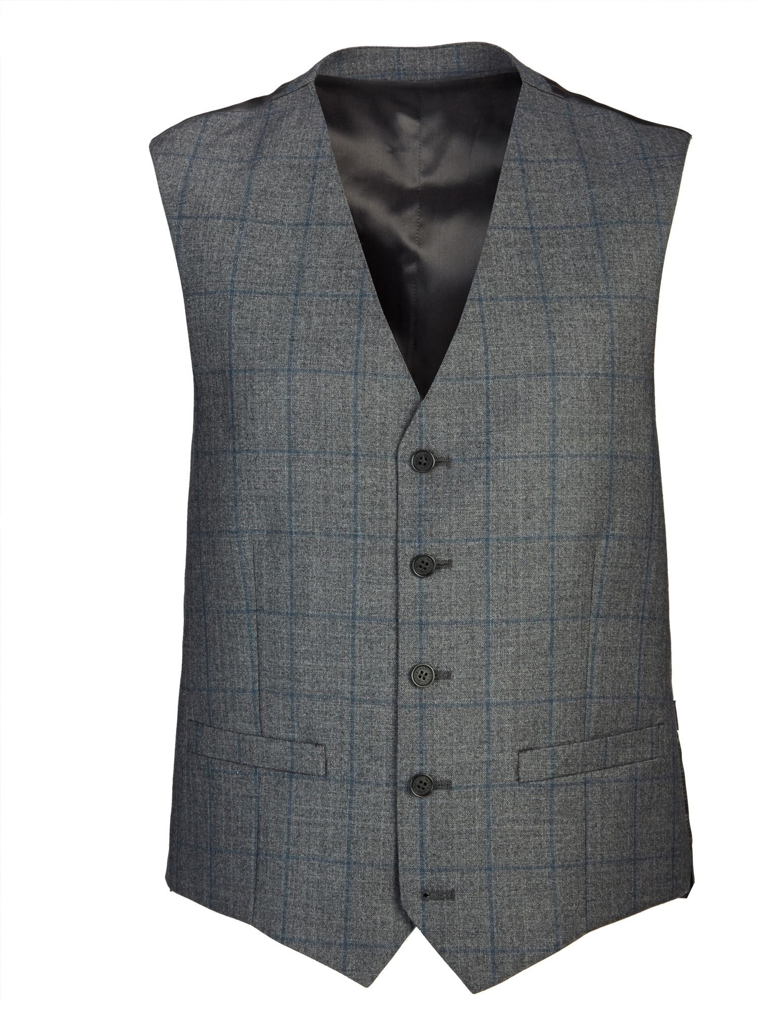 Paul costelloe Modern Grey Check Waistcoat in Gray for Men (Grey) Lyst