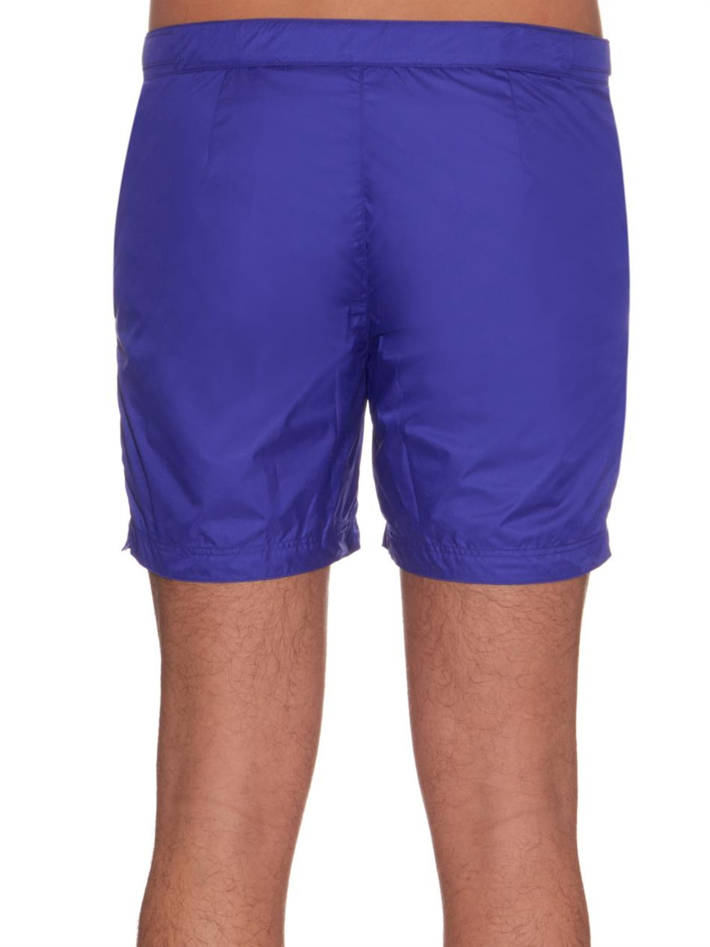 Lyst Robinson Les Bains Oxford Long Swim Shorts in Blue for Men