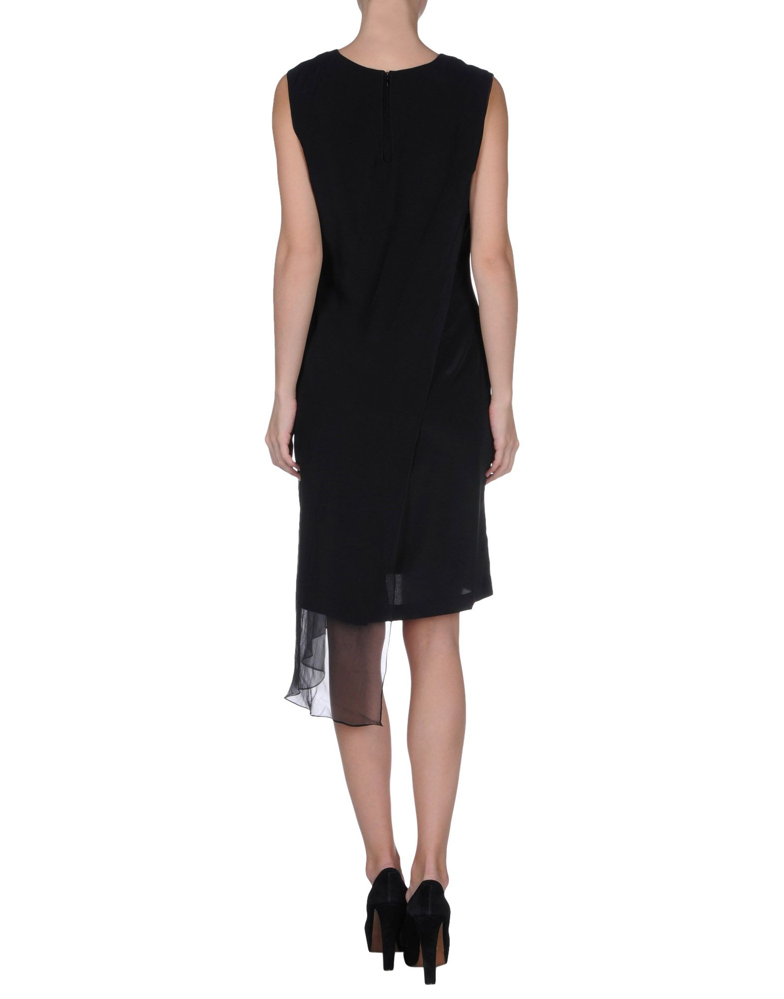 Vera wang Short Dress in Black | Lyst