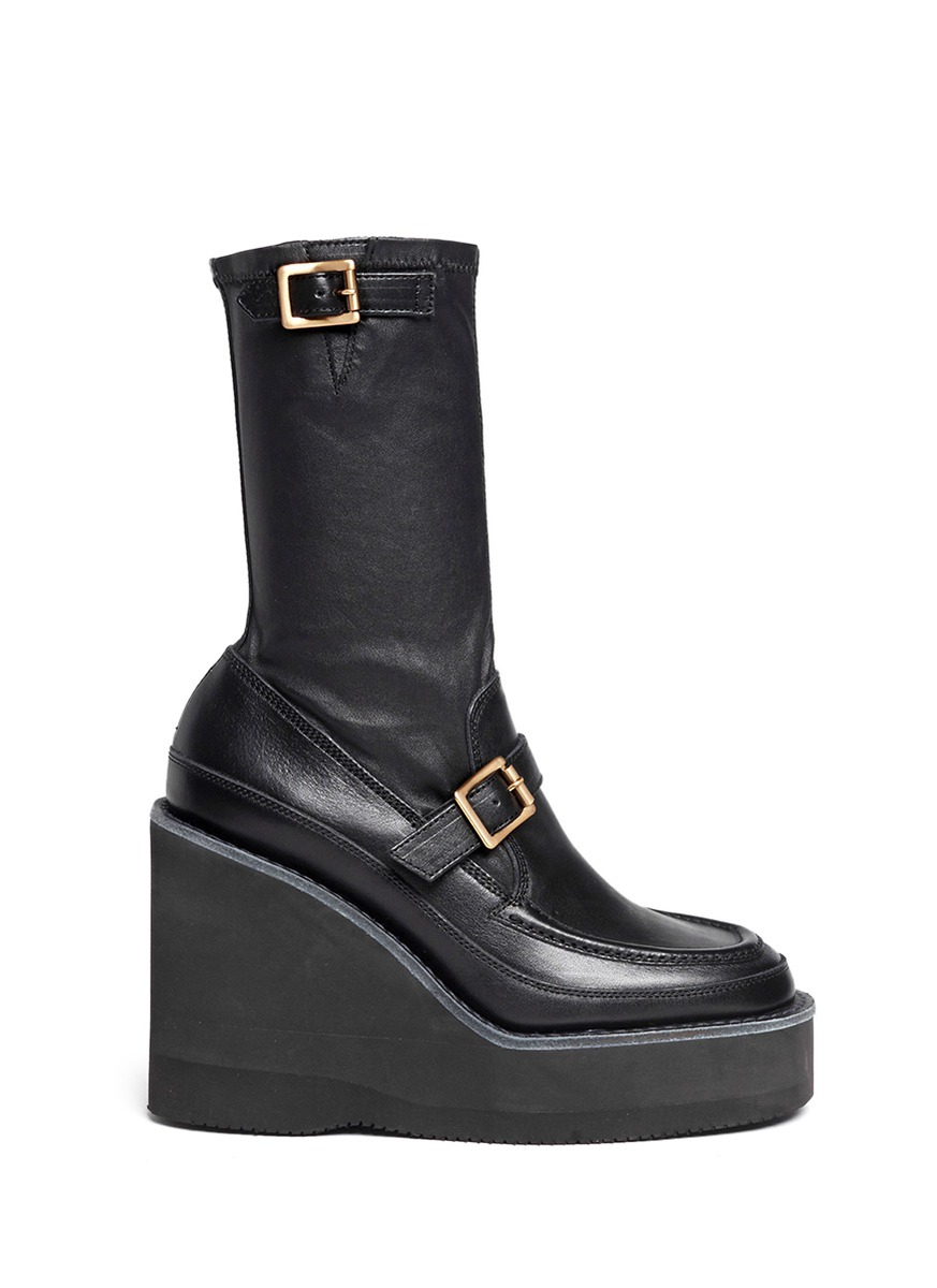sacai wedge boots