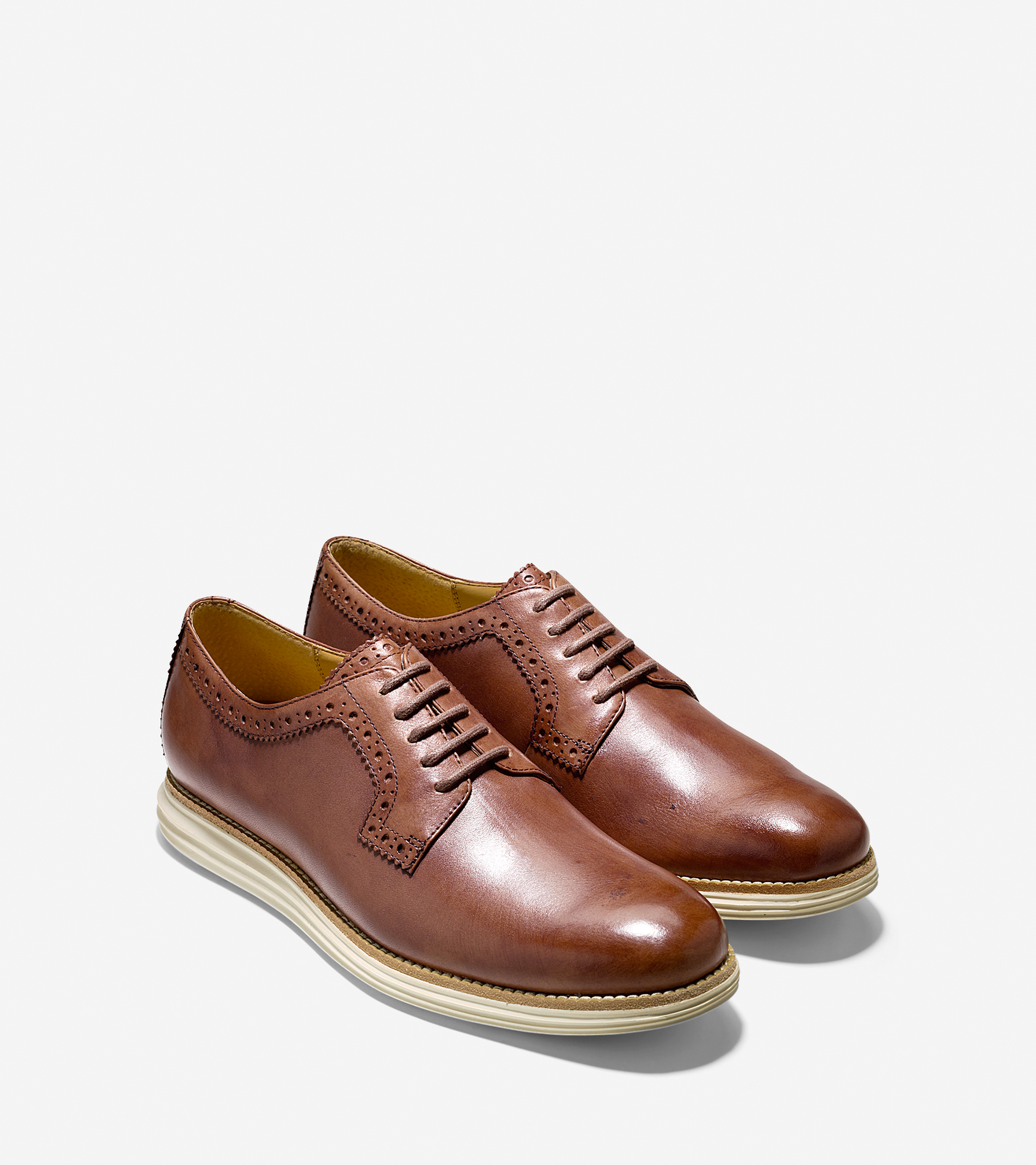 Cole haan Lunargrand Plain Toe Oxford in Brown for Men (Woodbury) | Lyst