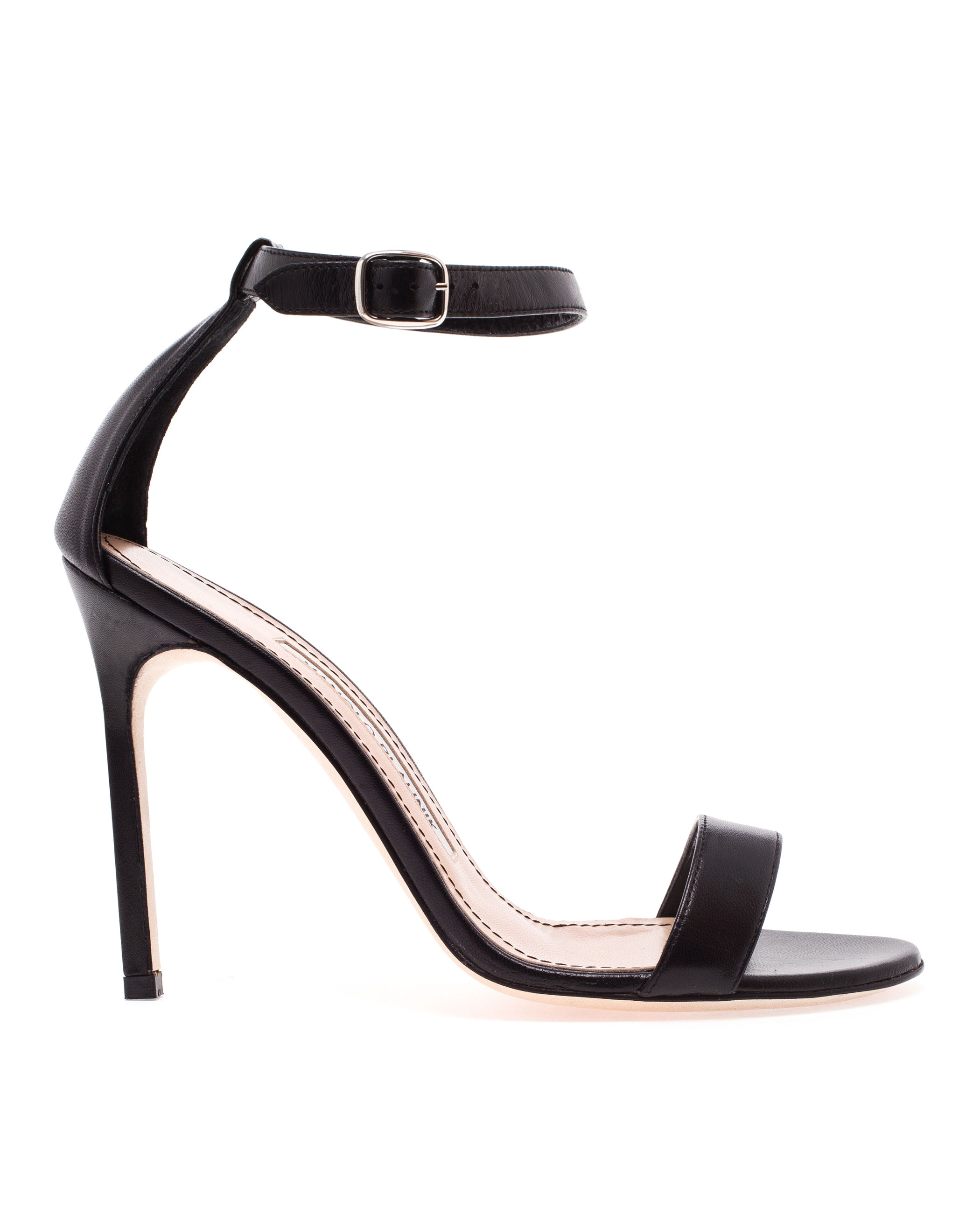 Lyst - Manolo Blahnik Chaos Leather Sandals in Black