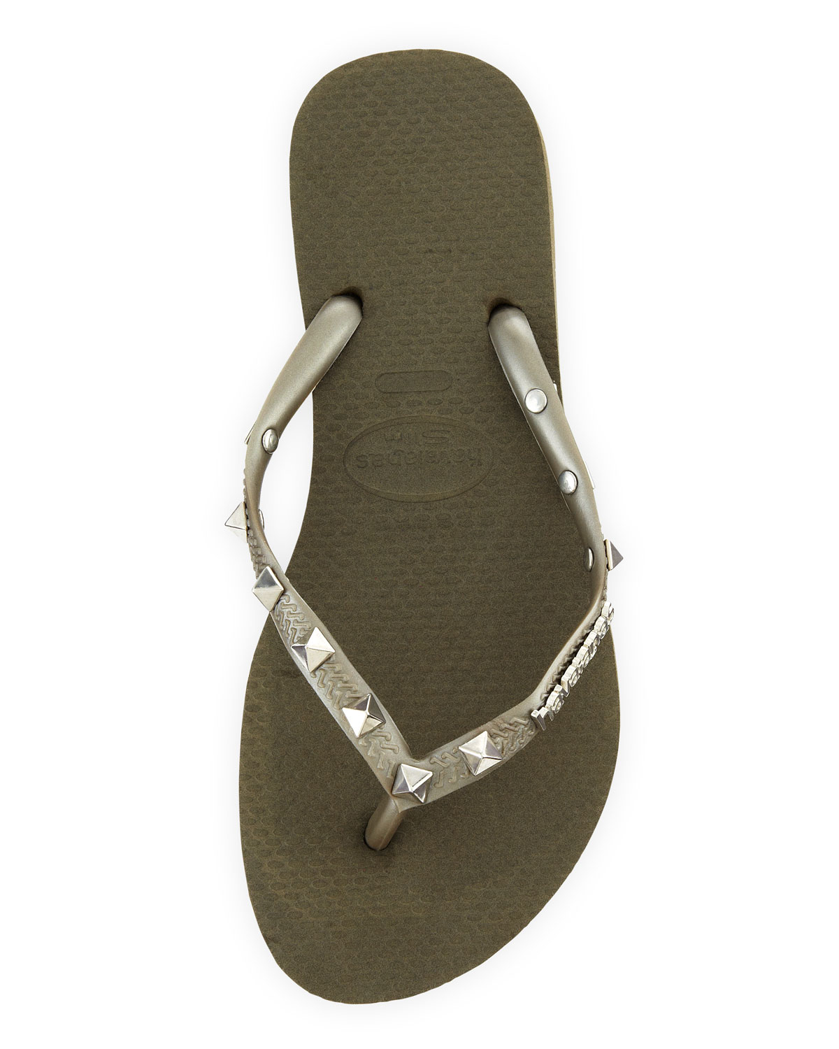 Lyst Havaianas  Slim Pyramid Stud Flipflop in Metallic