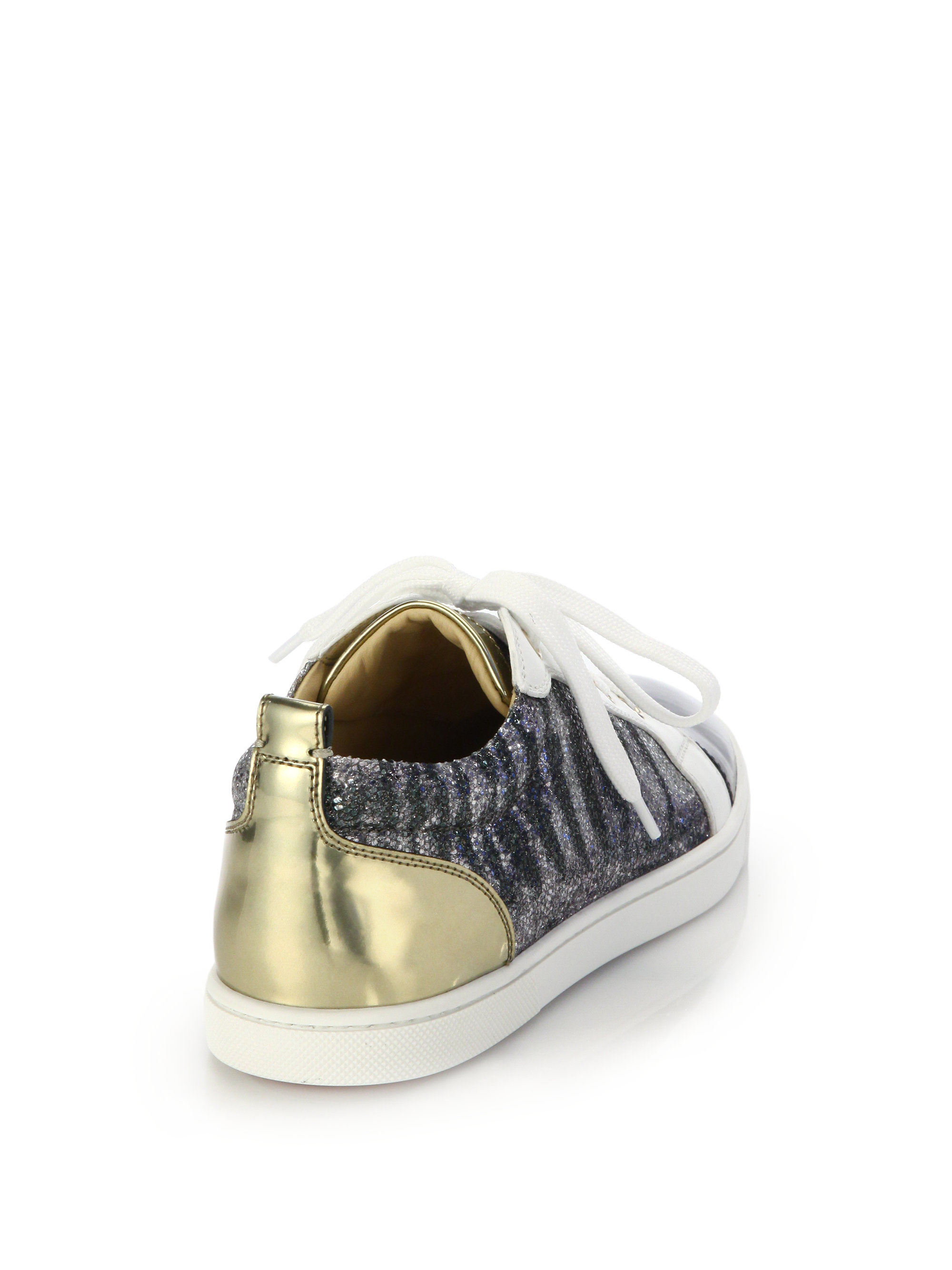 christian louboutin gondoliere patent glitter sneakers christian louboutin gondoliere patent glitter sneakers