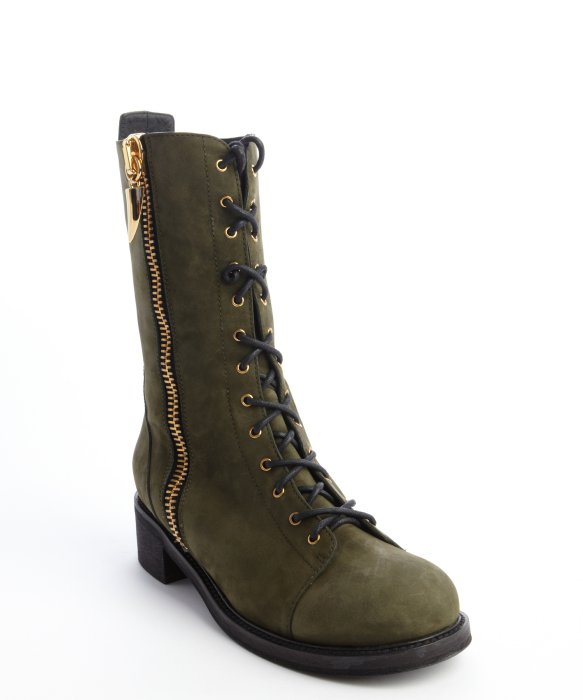 olive combat boots women's