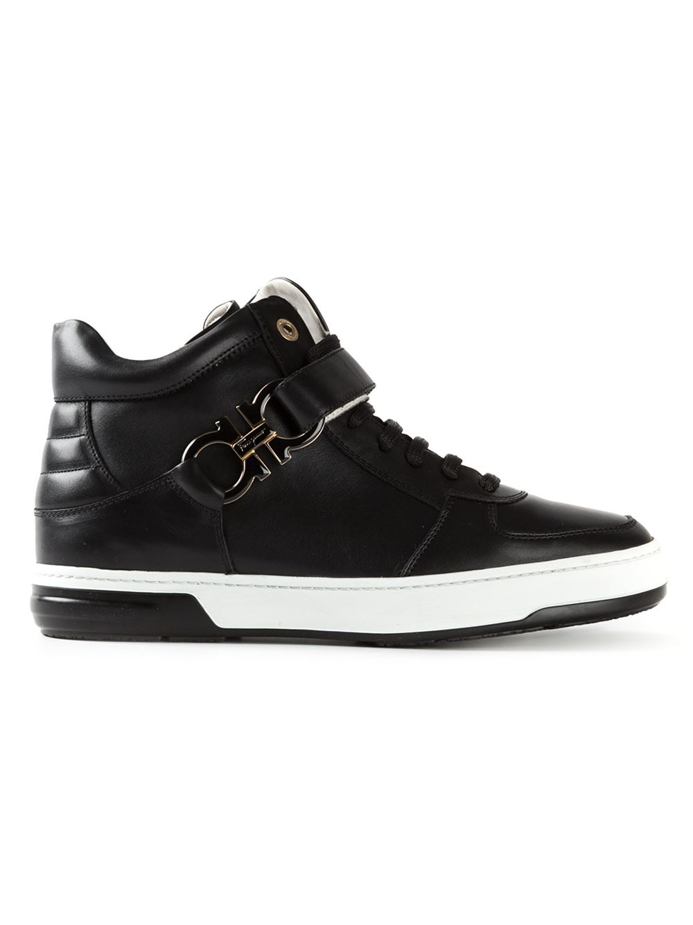 Lyst - Ferragamo 'Nayon' Hi-Top Sneakers in Black