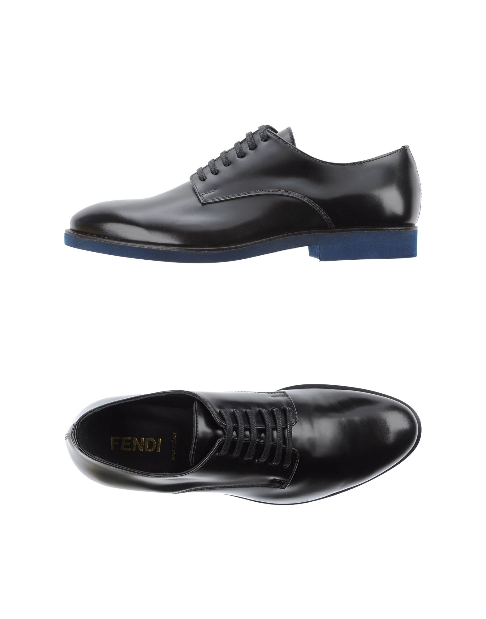 Fendi Leather Marcello Derby Shoes in Black for Men | Lyst