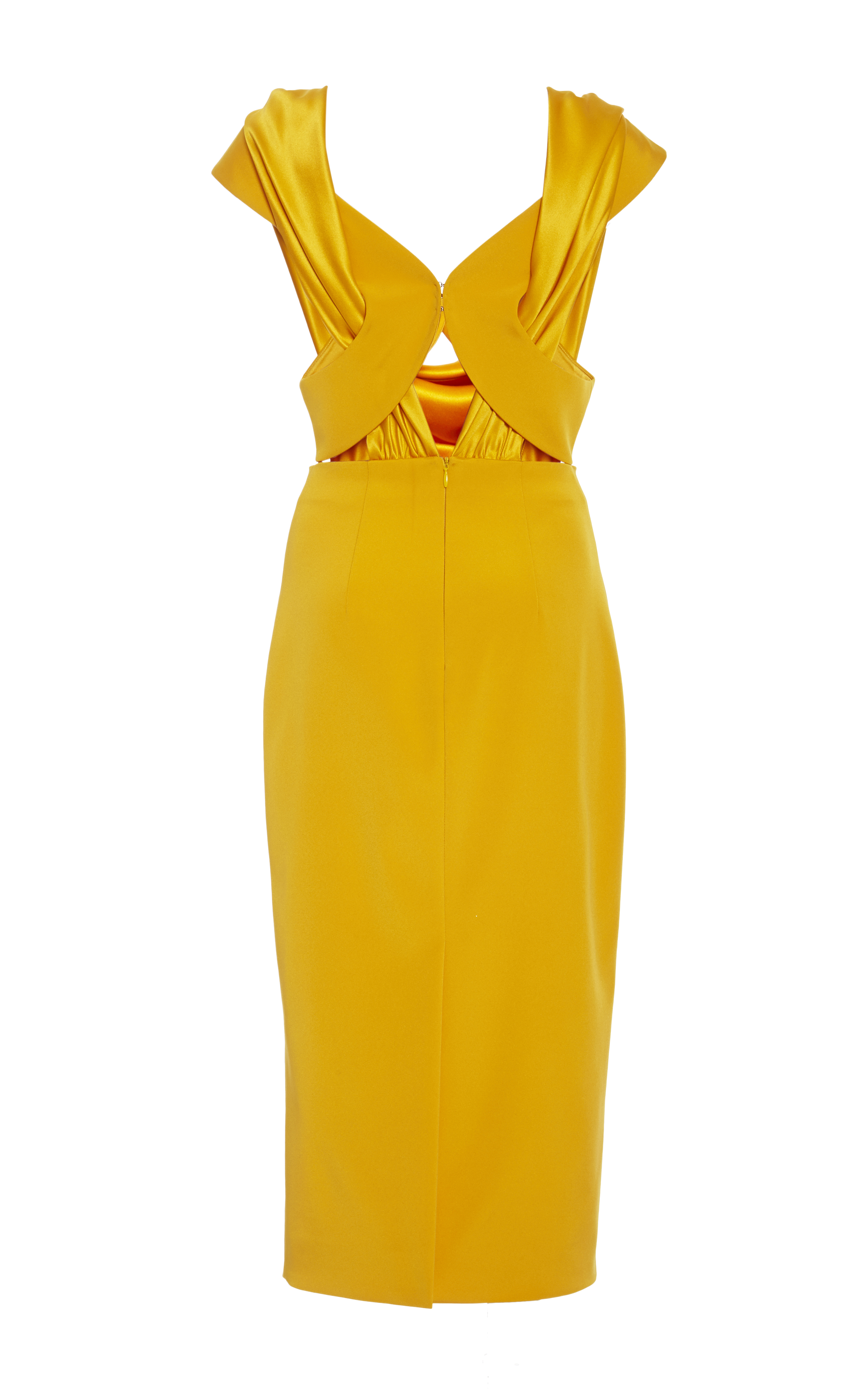 Cushnie et ochs Power Nylon and Double Charmeuse Marigold ...