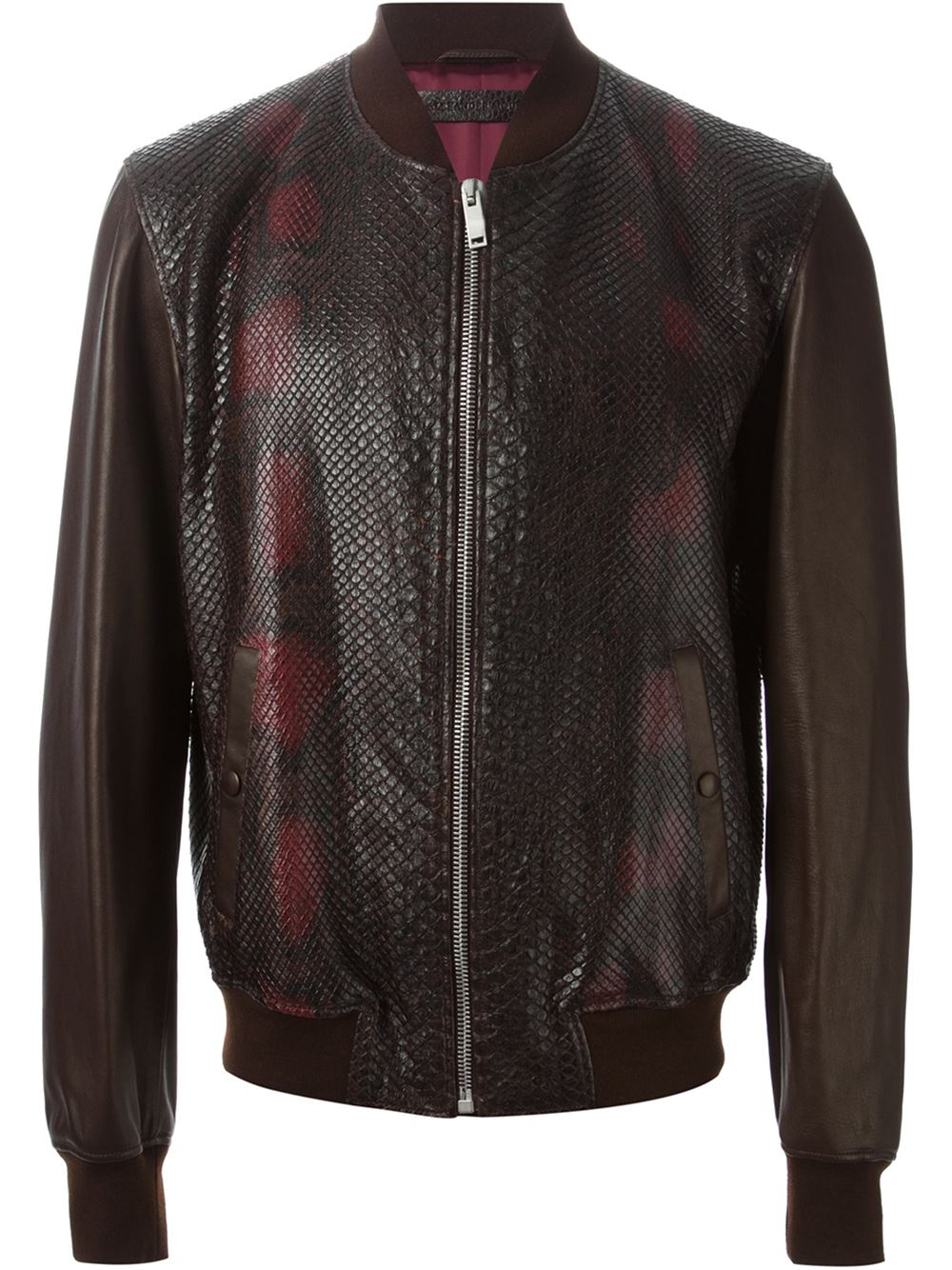 Alexander mcqueen Python Skin Jacket in Brown for Men Lyst
