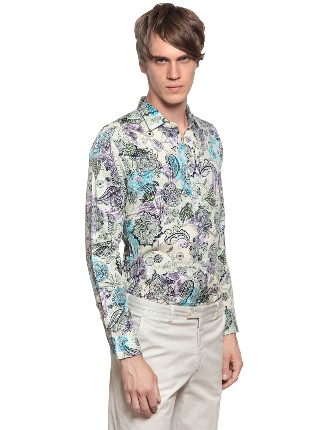 satin printed shirts