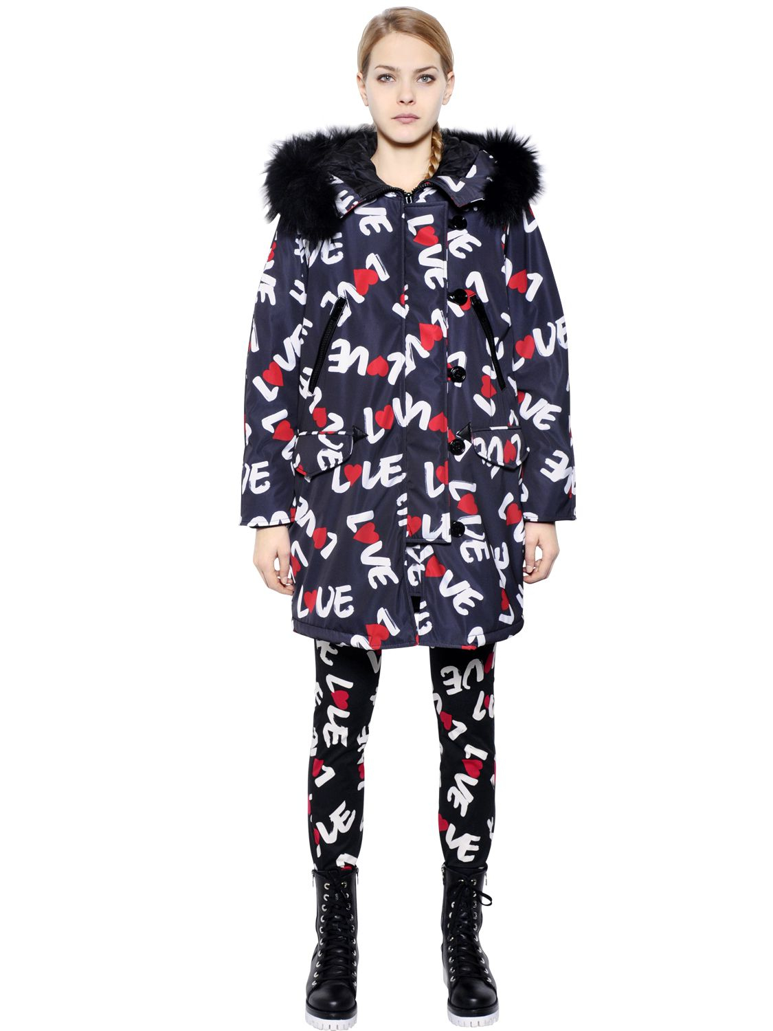 love moschino puffer jacket women's