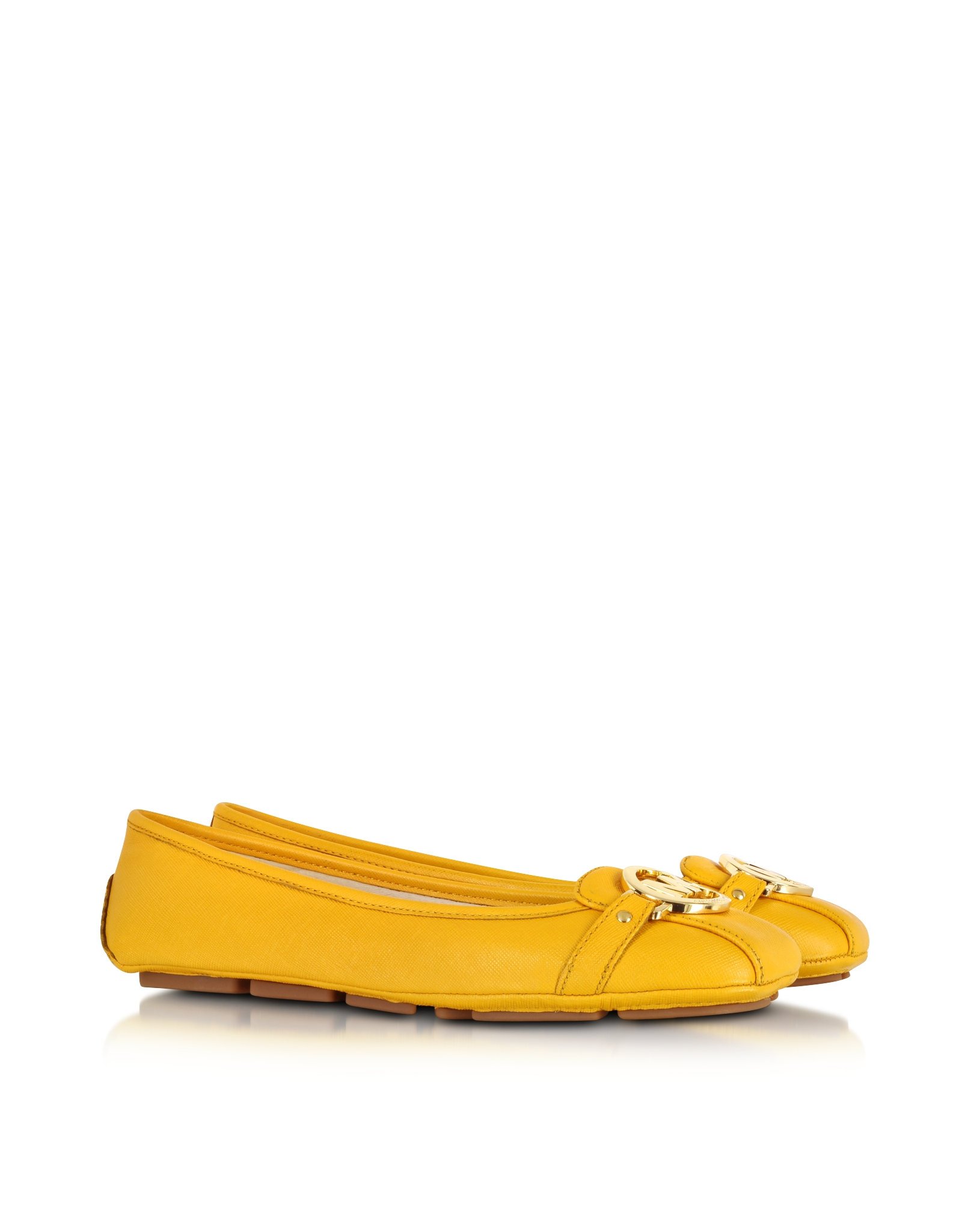 Michael Kors Fulton Sun Saffiano Leather Moccasin in Yellow - Lyst