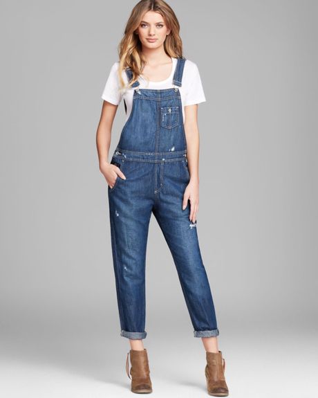 Big Star Overalls Heather Distressed in Riviera in Blue (Riviera) | Lyst