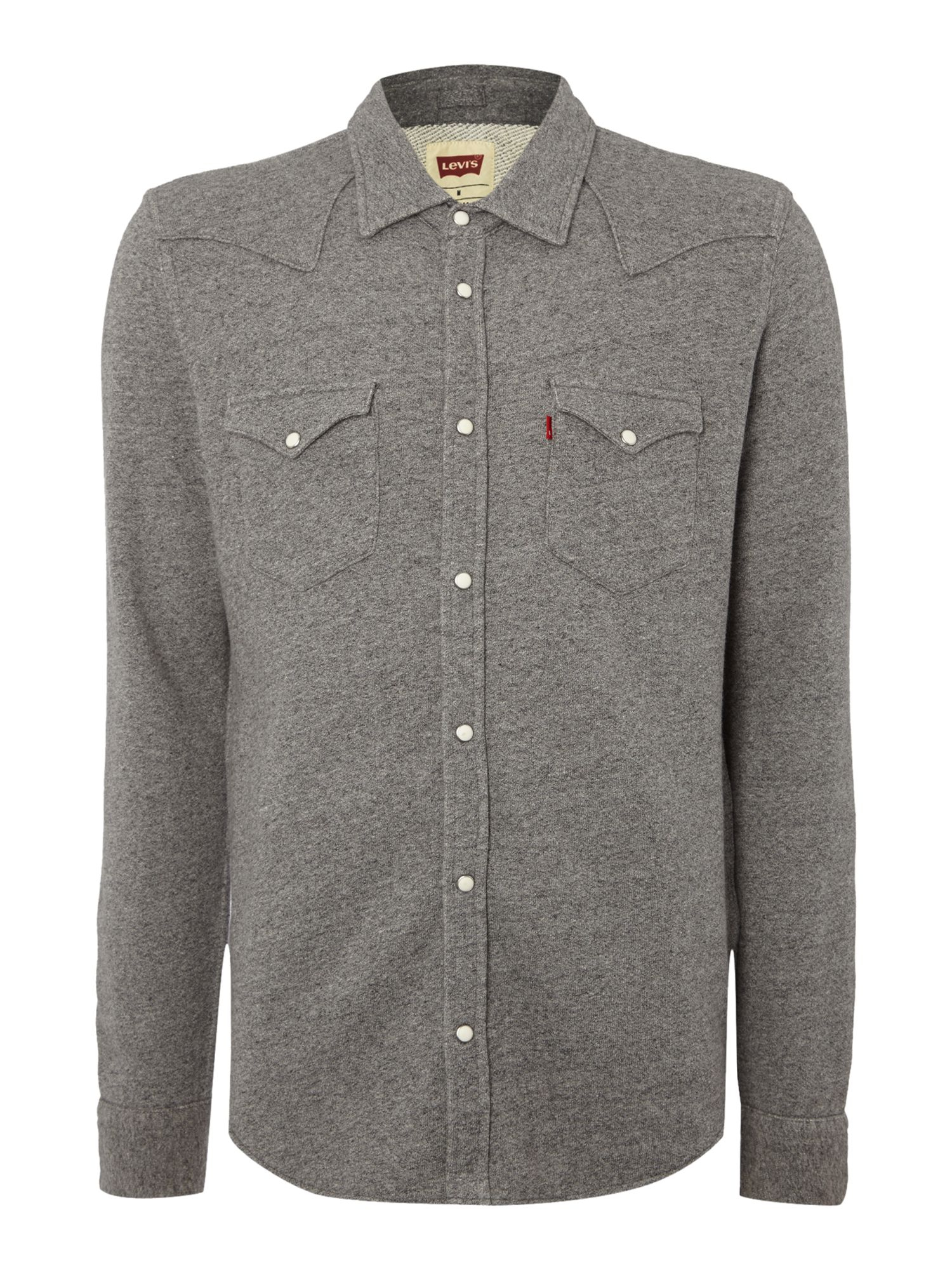 Levi's Barstow French Terry Shirt in Gray for Men (Grey) Lyst