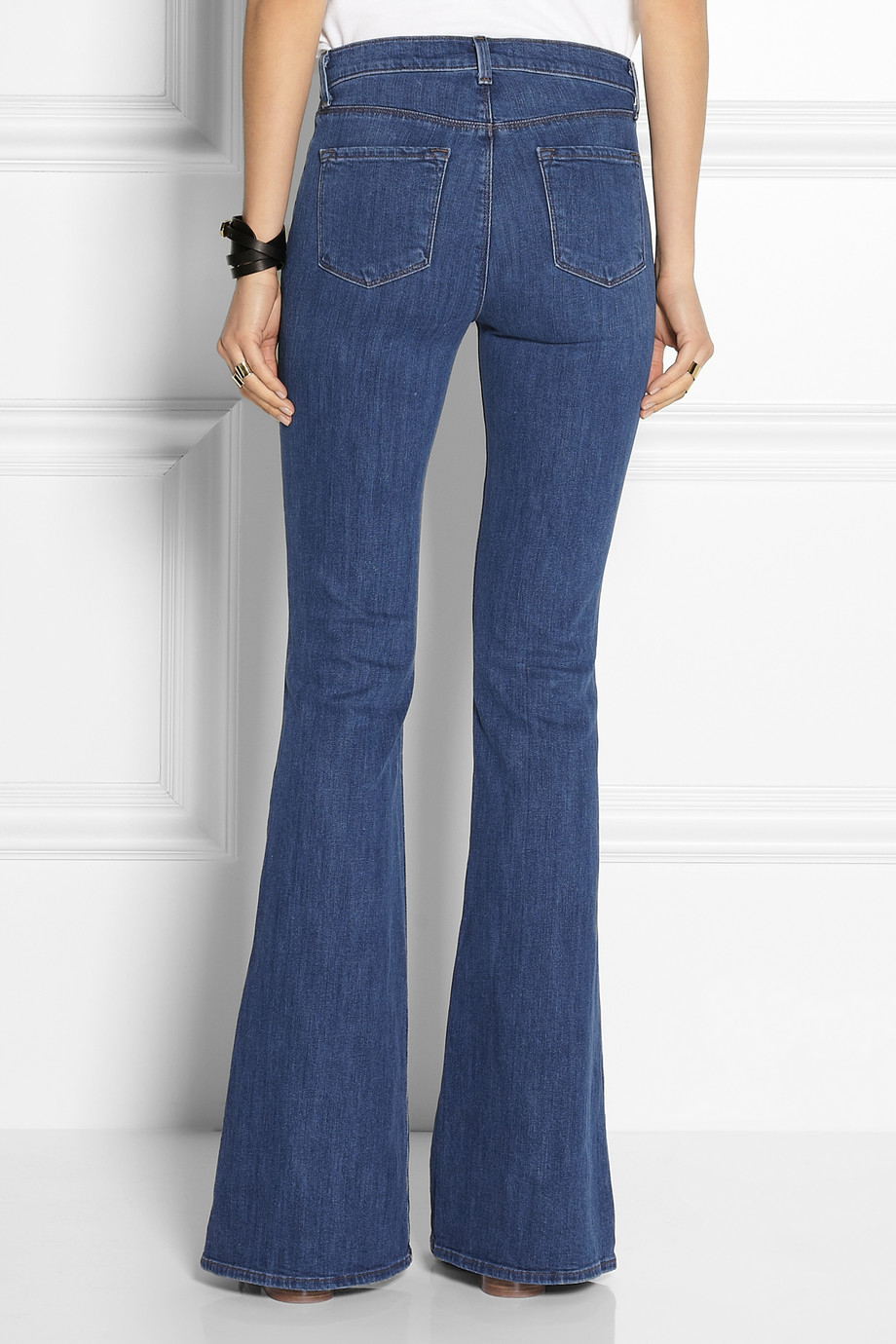 Lyst - J brand Valentina High-Rise Flared Jeans in Blue