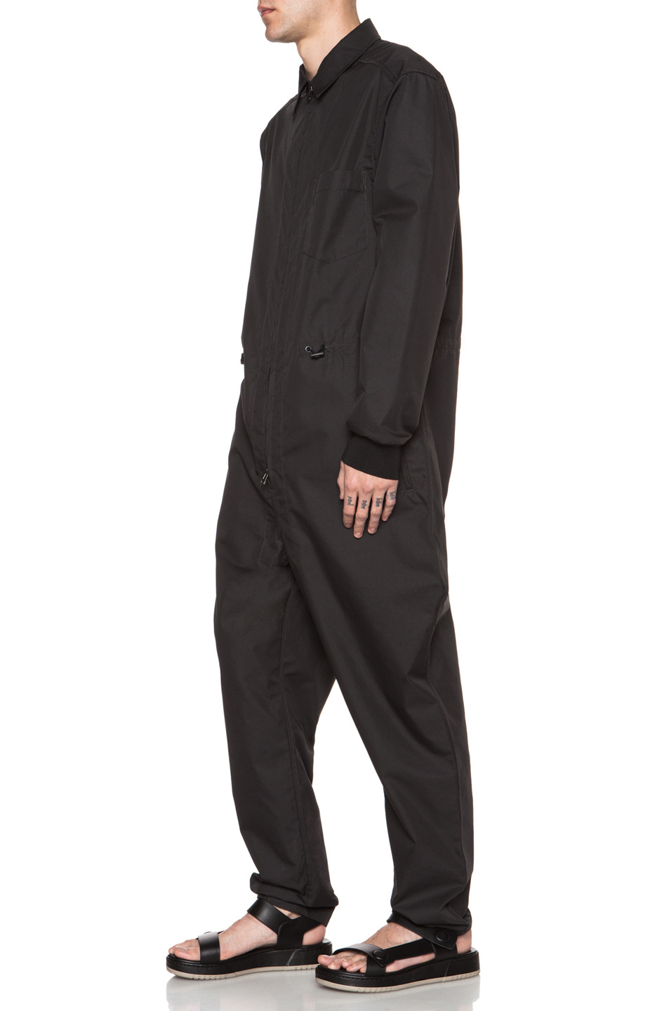 3.1 phillip lim Men'S Zip Front CottonBlend Jumpsuit in Gray Lyst