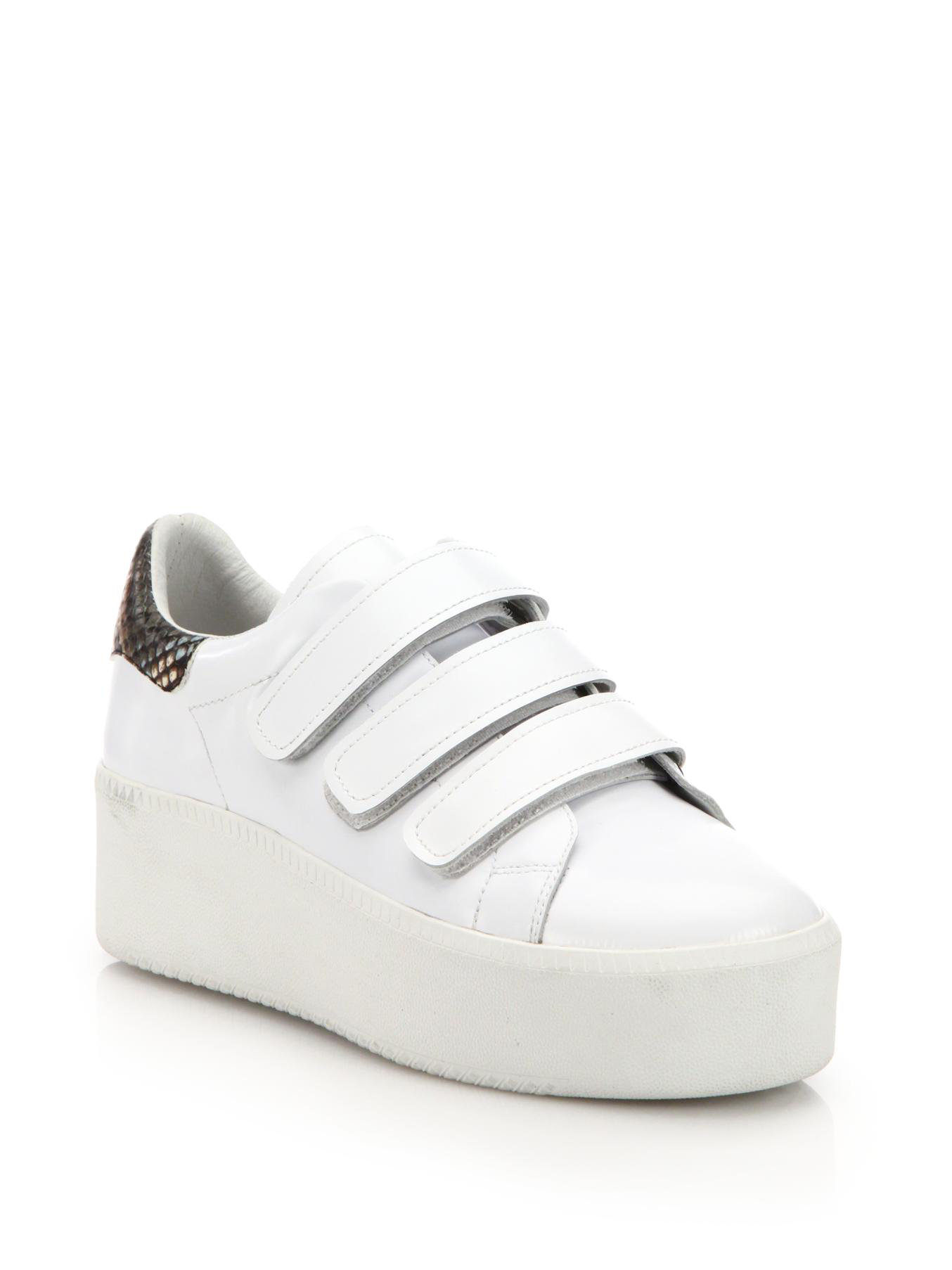 Ash Cool Leather Platform Sneakers in White | Lyst
