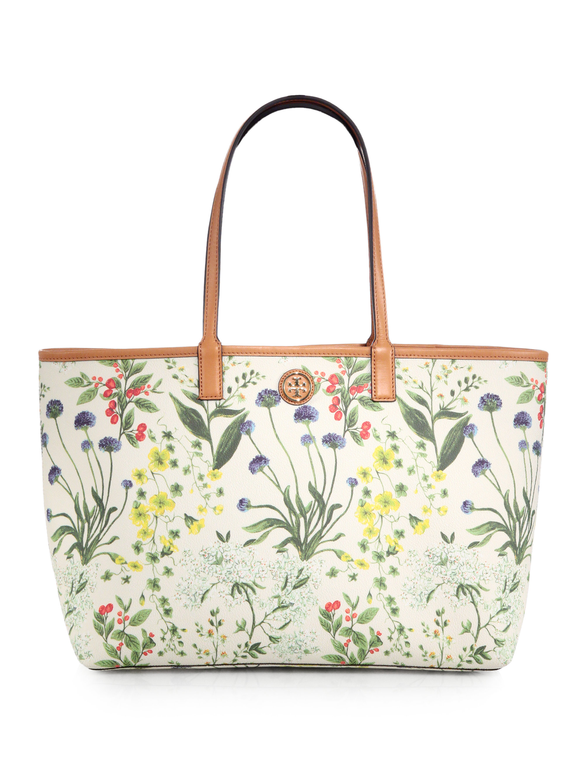 Lyst Tory Burch Kerrington Printed Coated Canvas Tote Gallery