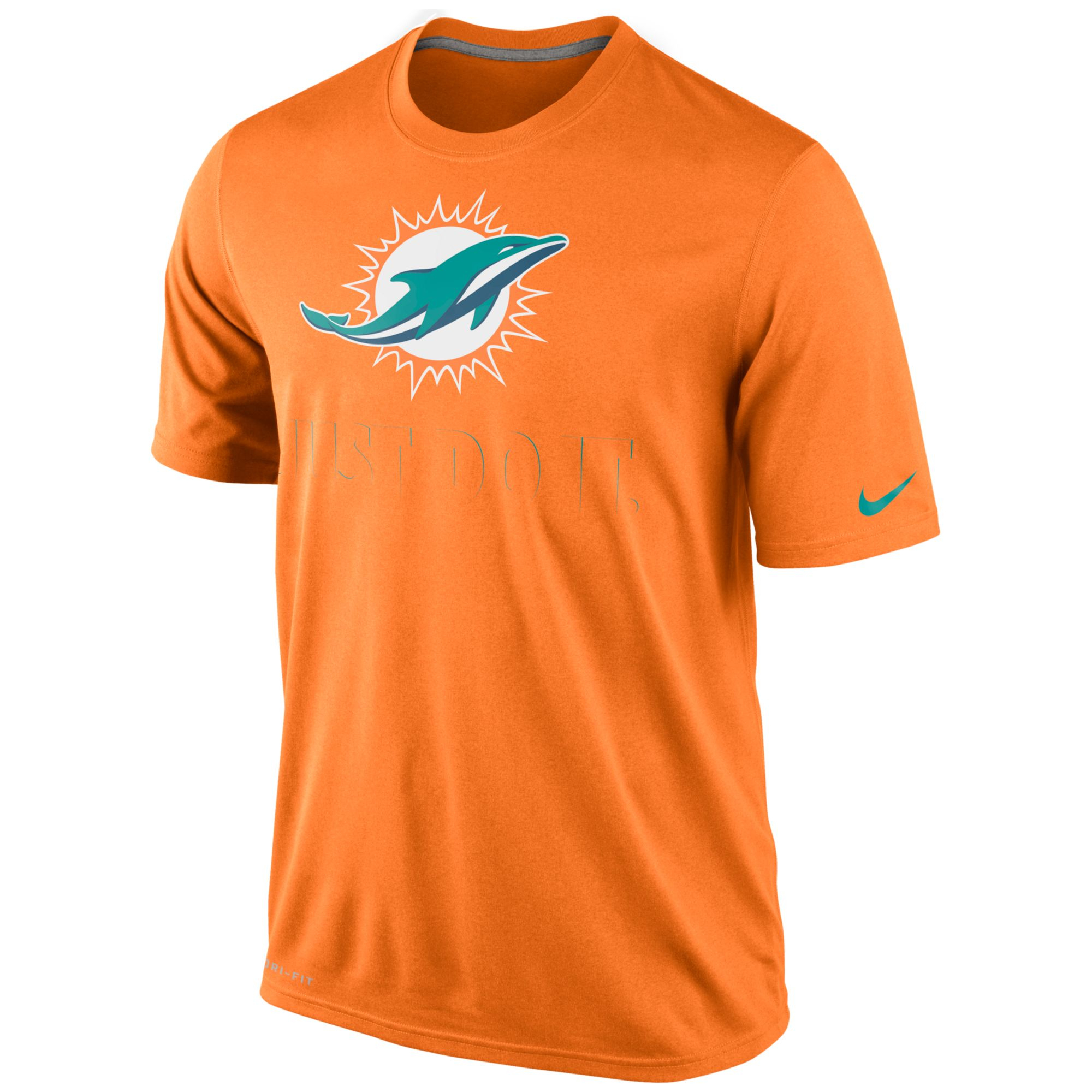 Nike Mens Shortsleeve Miami Dolphins Drifit Tshirt in Orange for Men | Lyst