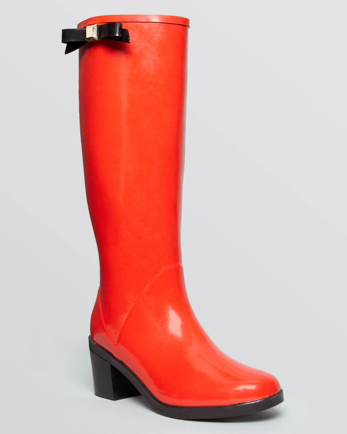 Kate spade new york Rain Boots - Romi Bow in Red | Lyst