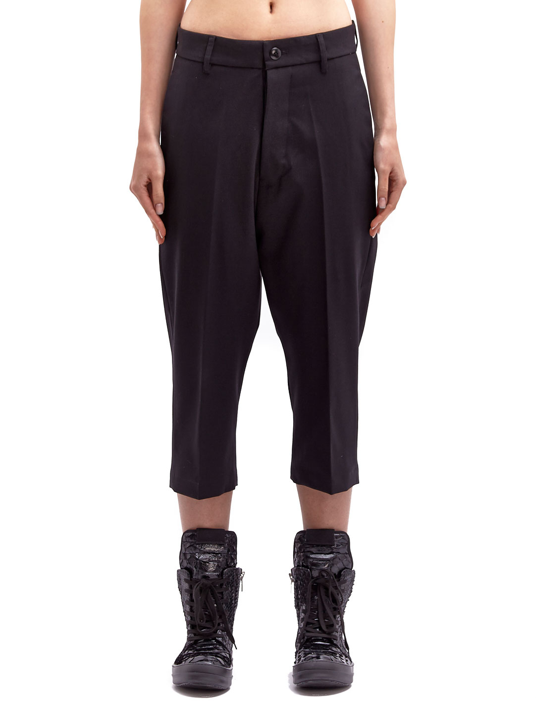Rick owens Womens Easy Astaire Tailored Cropped Pants in Black | Lyst